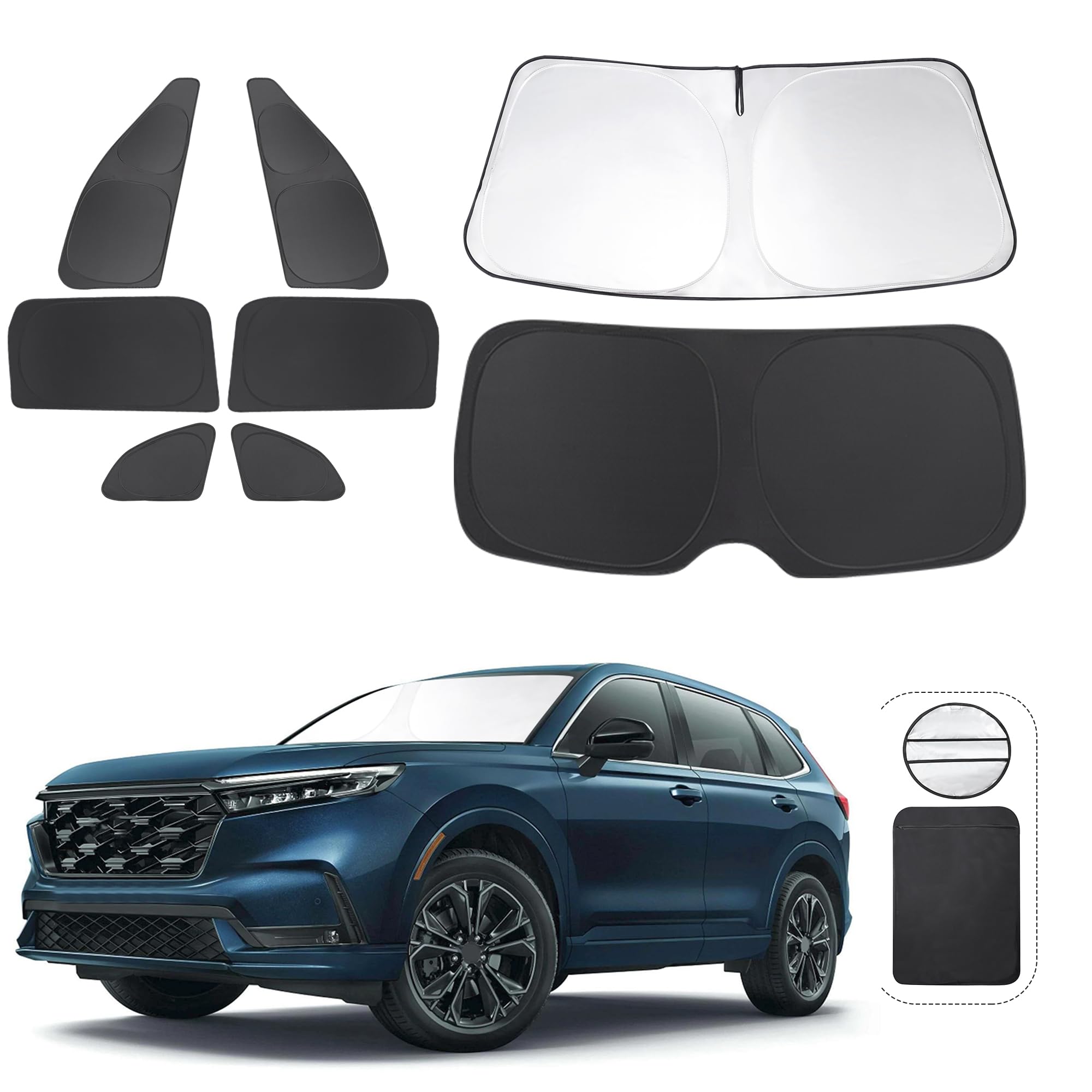TINGLU Window Shades for Honda CR-V 2023 2024 2025 Accessorie Car Side Full Windows Rear Triangular Windshield Sun Shade Sun UV 