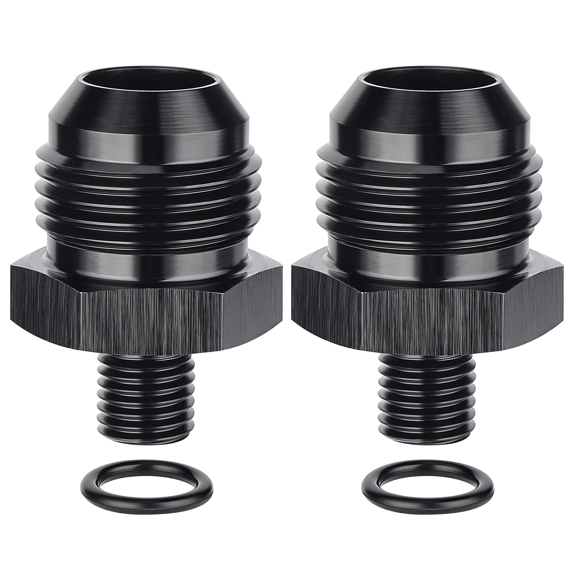 Evil Energy 12An Male Flare To M12 X 1.0Mm Male Metric Fitting Adapter Aluminium Alloy 2Pcs