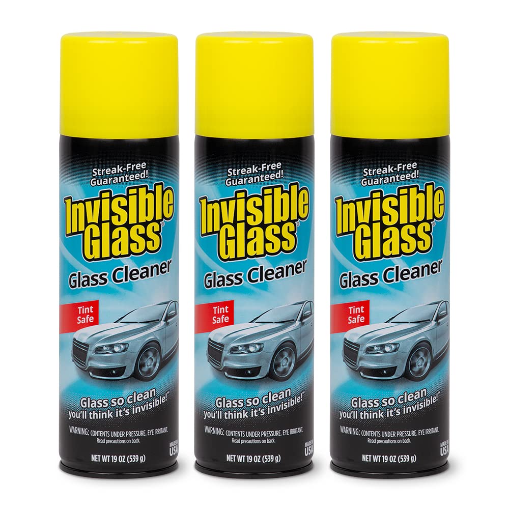 Invisible Glass 91164-3PK Premium Glass and Window Cleaner for Auto and Home Cleans Glass, Windows, Windshields, Navigation Scre