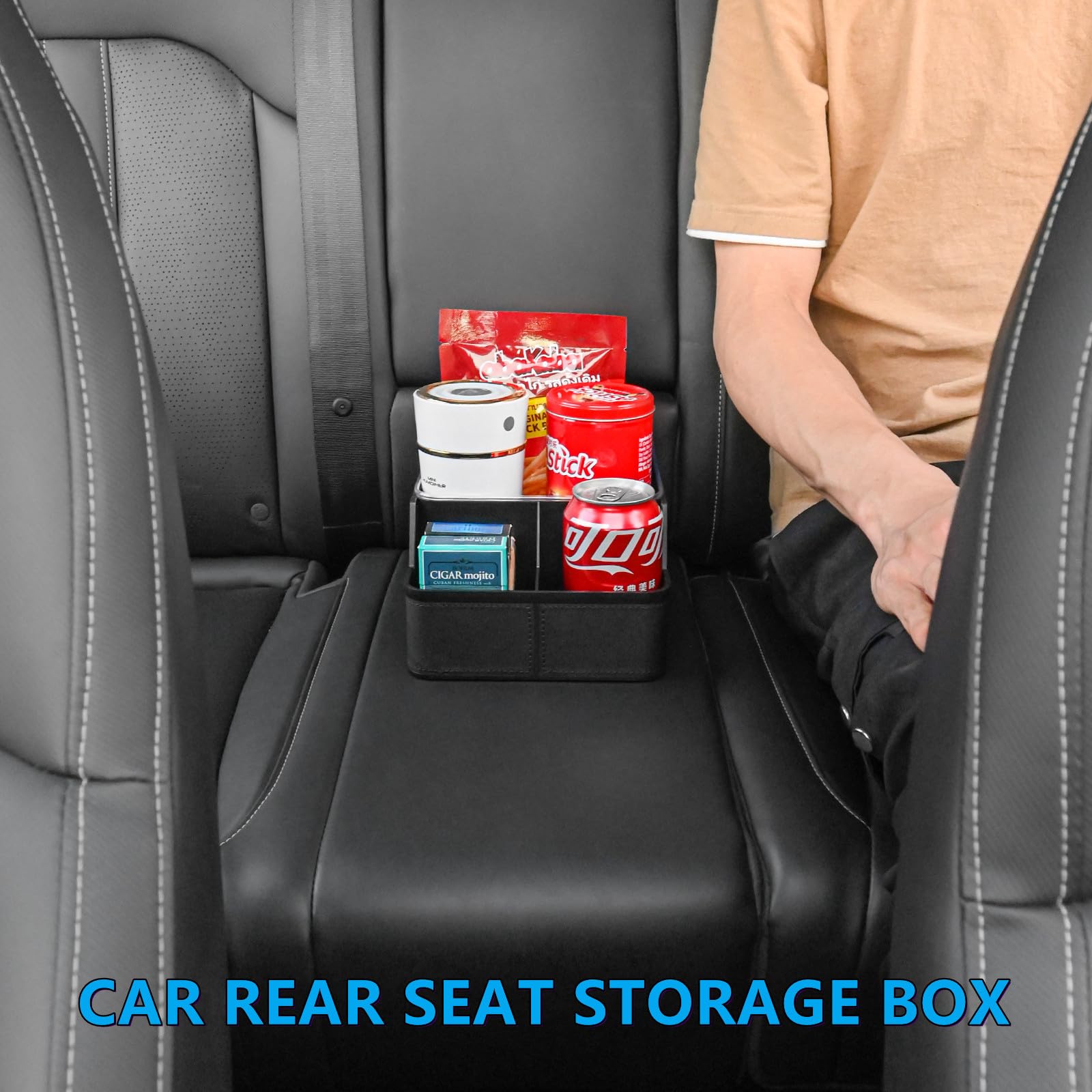 Keketuohai Car Storage Organizer Between Seats,Car Armrest Storage Box Back Seat Organizer With 3 Storage Compartments Car Inter