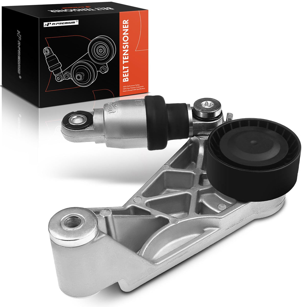 A-Premium Belt Tensioner Assembly with Pulley Compatible with Jeep JK Wrangler 2012 2013 2014 2015 2016 2017 2018 V6 3.6L, Repla