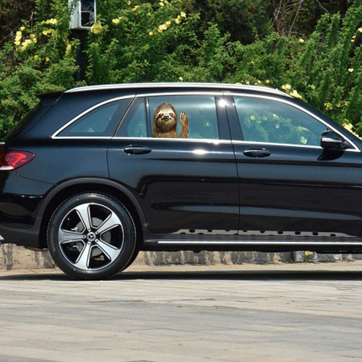 Senksll Sloth Car Window Cling Funny Car Sticker Window Decal For Vehicles Automotive Stickers(For Right Side) (Sloth)