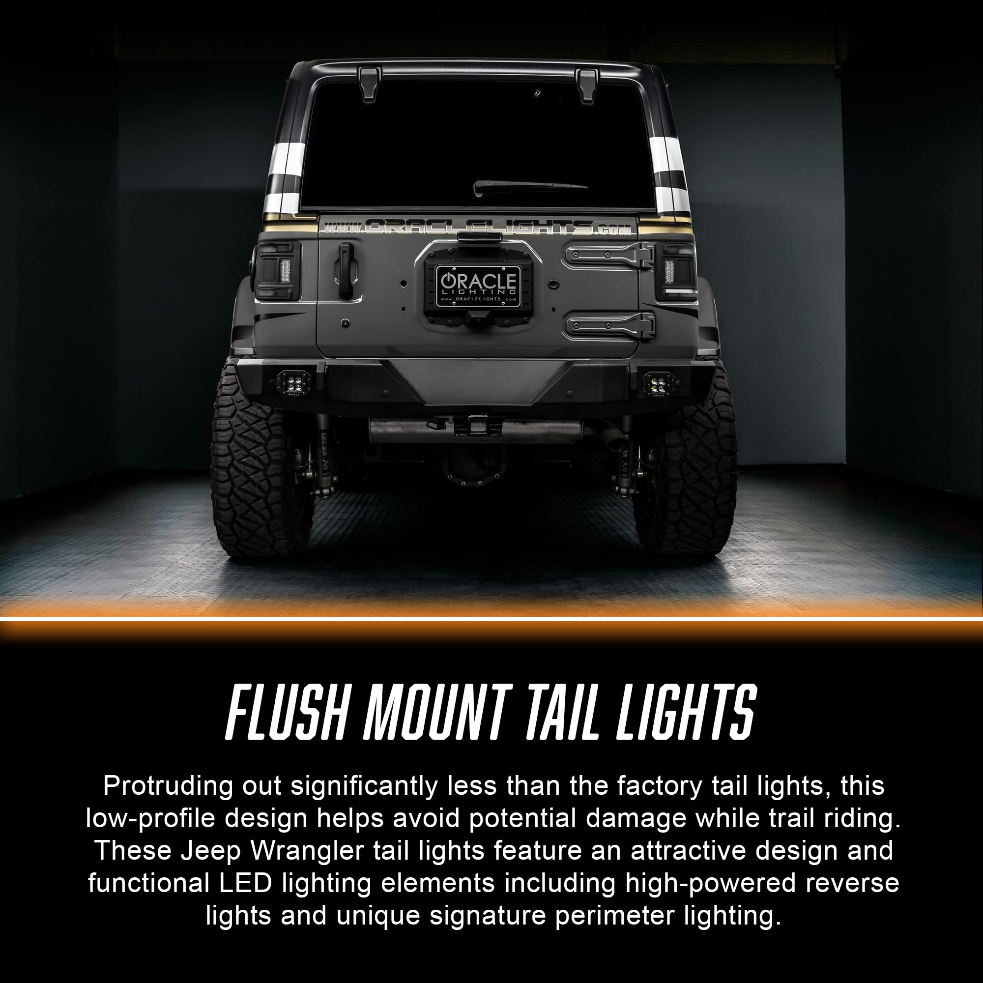 Oracle Lighting Flush Mount Led Tail Lights For Jeep Wrangler Jl (Tinted Lense)