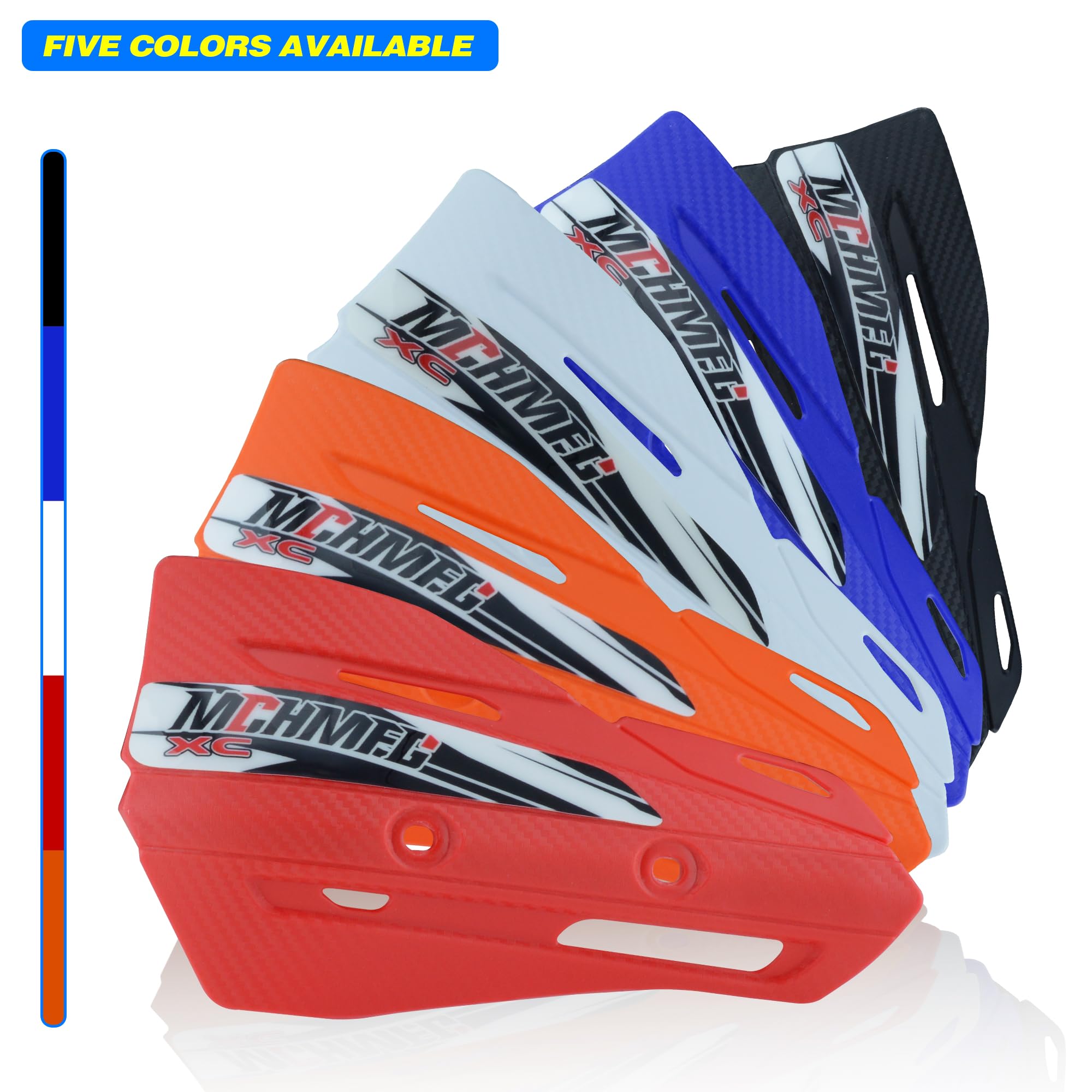 Mchmfg Dirt Bike Handguards With Grips - 7/8' And 1 1/8' Motorcycle Hand Guards For Atv - Universal Handguards Bracket For Off Road Motorcross Red