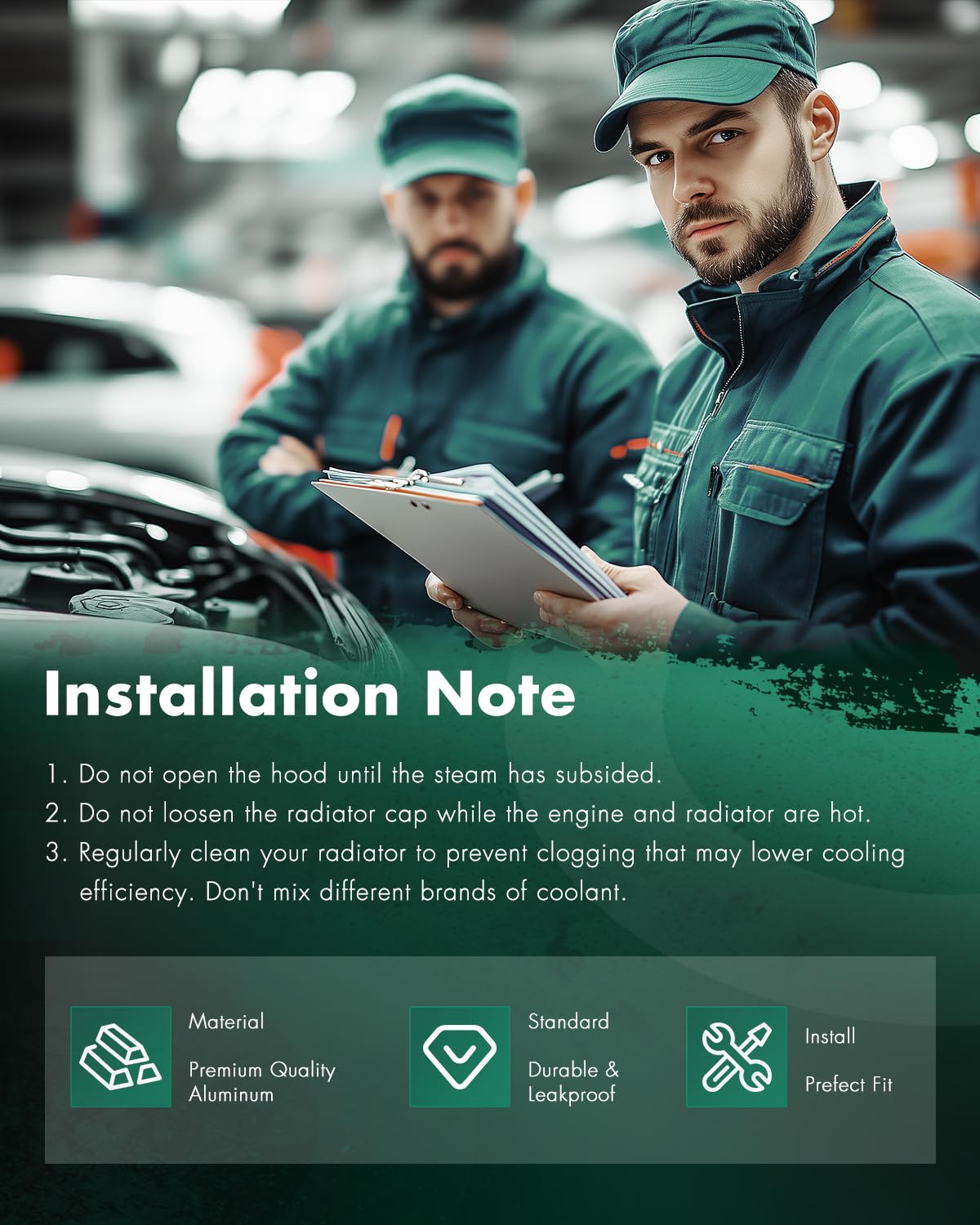 SCITOO Full Aluminum Radiator Replacement for 2010 2011 2012 2013 2014 2015 Cruze Sedan 1.8L 13197 Plastic Radiator