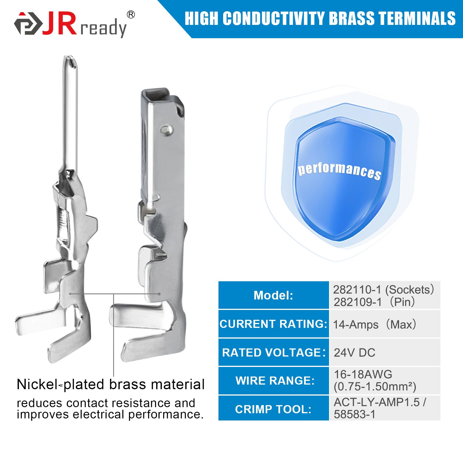 Jrready St6383 Waterproof Automotive Electrical Connectors Kits 510Pcs, 1/2/3/4 Pin Male&Female Connectors Plugs,Stamped Formed Contacts 18-16 Awg, Pin Removel Tools, For Car Truck Motorcycle Marine