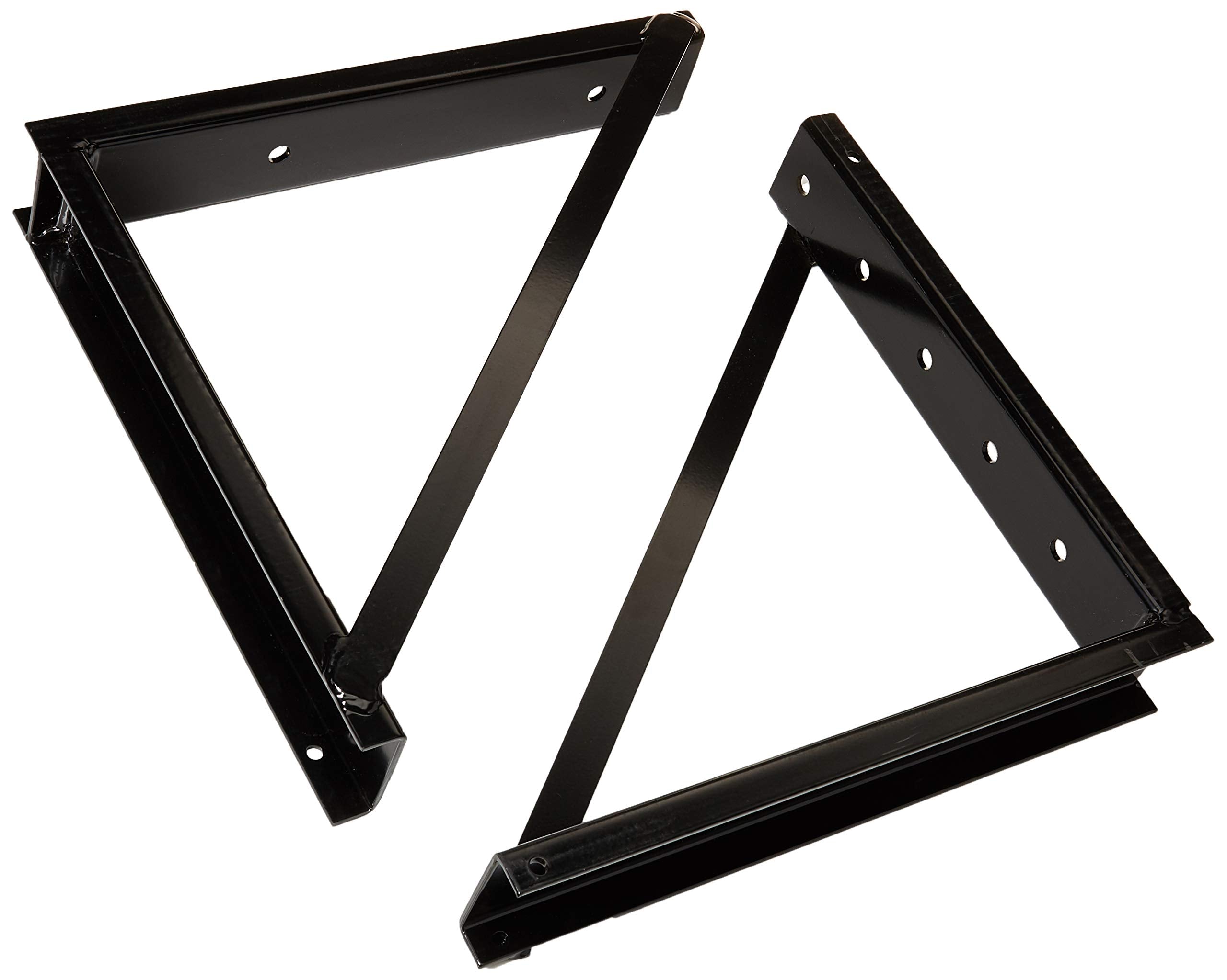Buyers Products 1701006 Formed Welded Black Steel Mounting Brackets For Underbody Truck Tool Box, Set Of 2, 18 X 24, Corrosion Resistant With Universal Hole Pattern For Quick And Easy Mounting