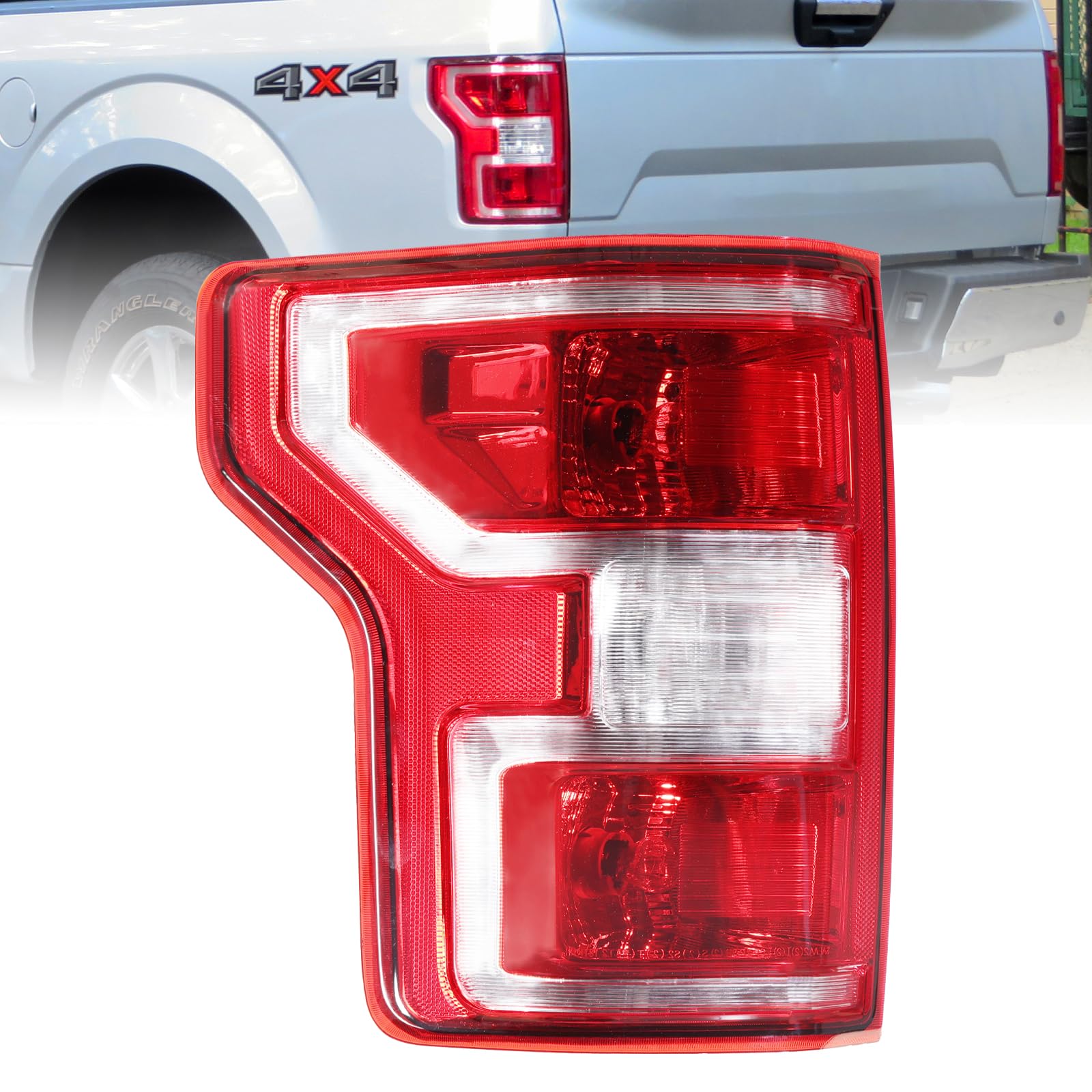 Boine F150 Tail Light Compatible With 2018 2019 2020 Ford F150 F-150 Left Driver Side Rear Light Brake Lamp - Bulb And Harness I