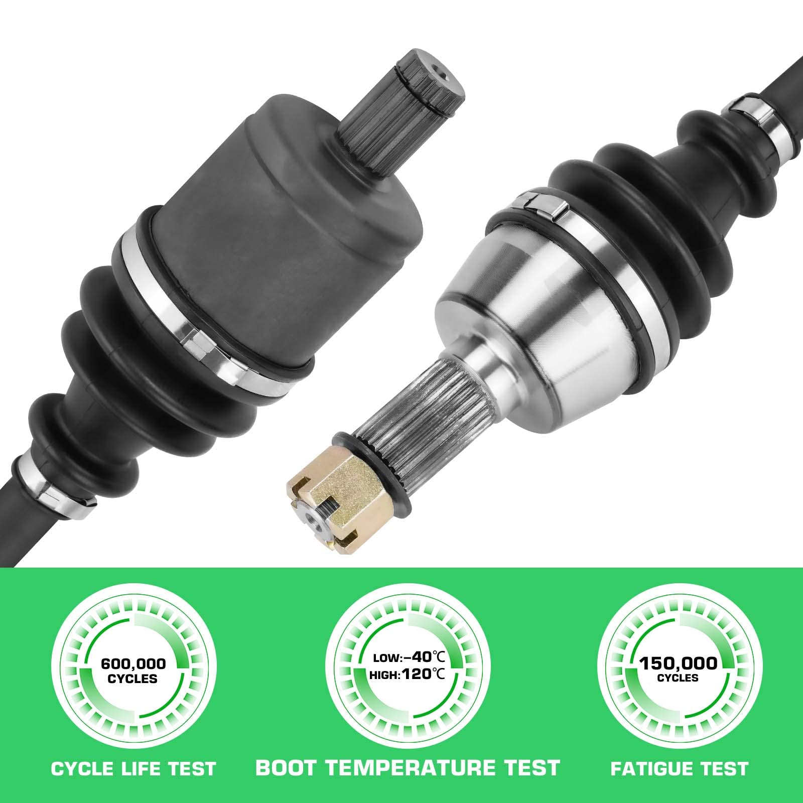 Youxmoto Front Left/Right Cv Axle Fit For Polaris Rzr 800 2008-2013; For Rzr 570 2014-2020; 4340 Chromoly Steel Drive Shaft, For 1332440