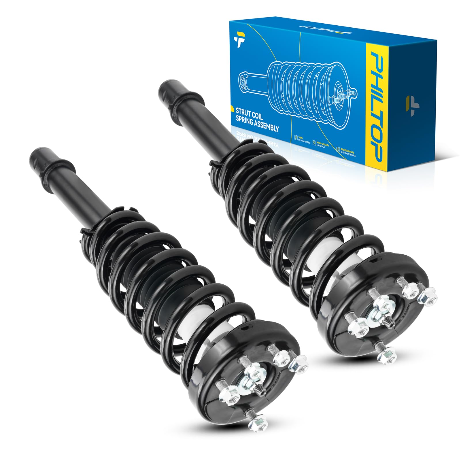 Philtop Front Complete Struts Shock Absorber For Acura Tsx 2004 2005 2006 2007 2008, Quick Suspension 172322L 172322R, Struts Wi