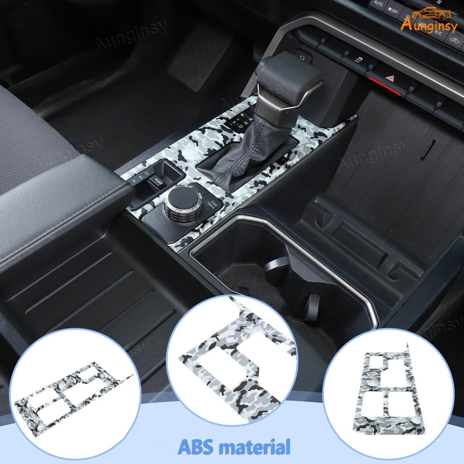 Car Central Control Gear Shift Panel Trim Cover Compatible With Toyota Tundra/Sequoia 2022 2023 2024 2025 Car Gear Shifter Conso