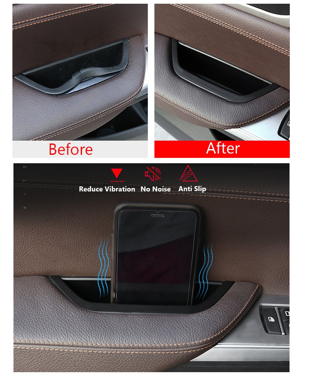 Jaronx Compatible With Bmw X3 X4 Door Armrest Storage Box, Driver Side Door Storage Compartment Handle Armrest Containerreplacem