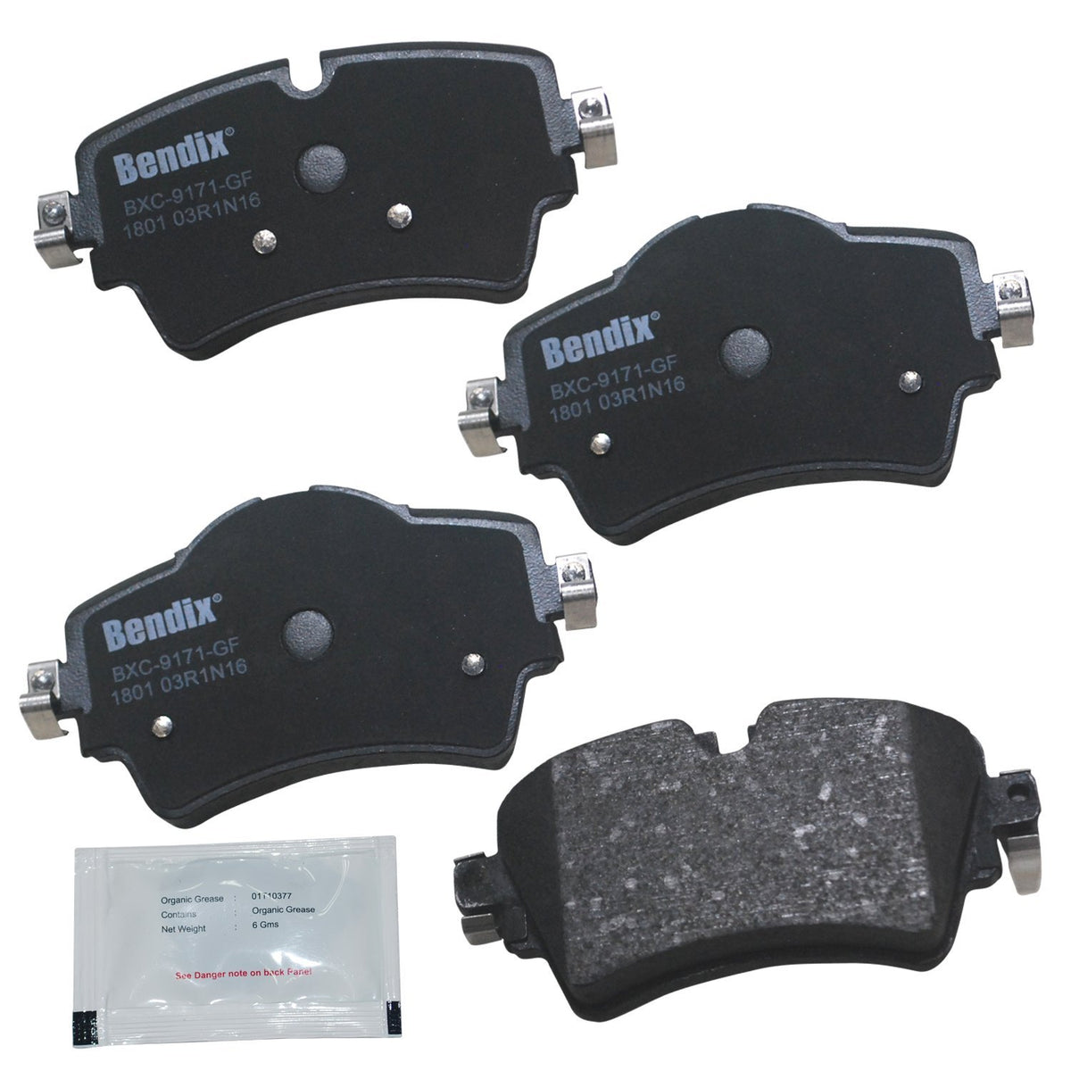 Bendix Priority1 Cfc1801 Disc Brake Pad Set Ceramic For Mini Cooper 2019-2014, Cooper 2021, Cooper Clubman 2019-2016