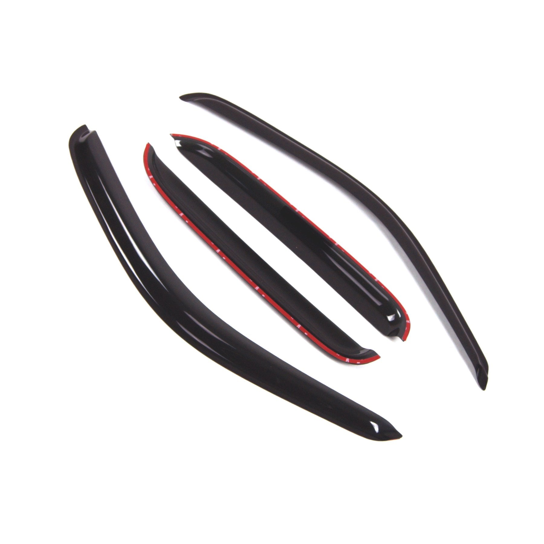 Tuningpros Wd2-450 Dark Smoke 4 Pcs Set Window Visor (Outside Mount) Deflector Rain Guard Compatible With 2000-2004 Toyota Tacom