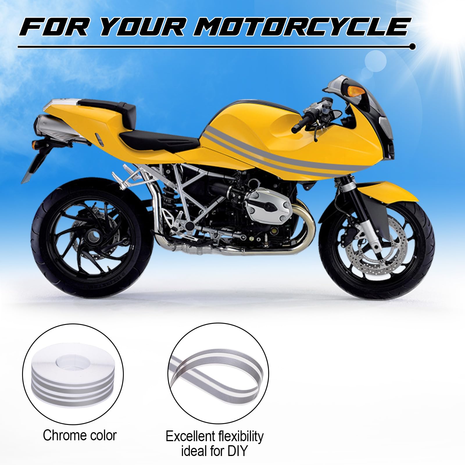 Spurtar Car Pinstripe Tape, Pinstriping Automotive Tape, Vinyl Thin Fine Line Decal, Motorcycle Boat, Racing Stripes Diy Sticker