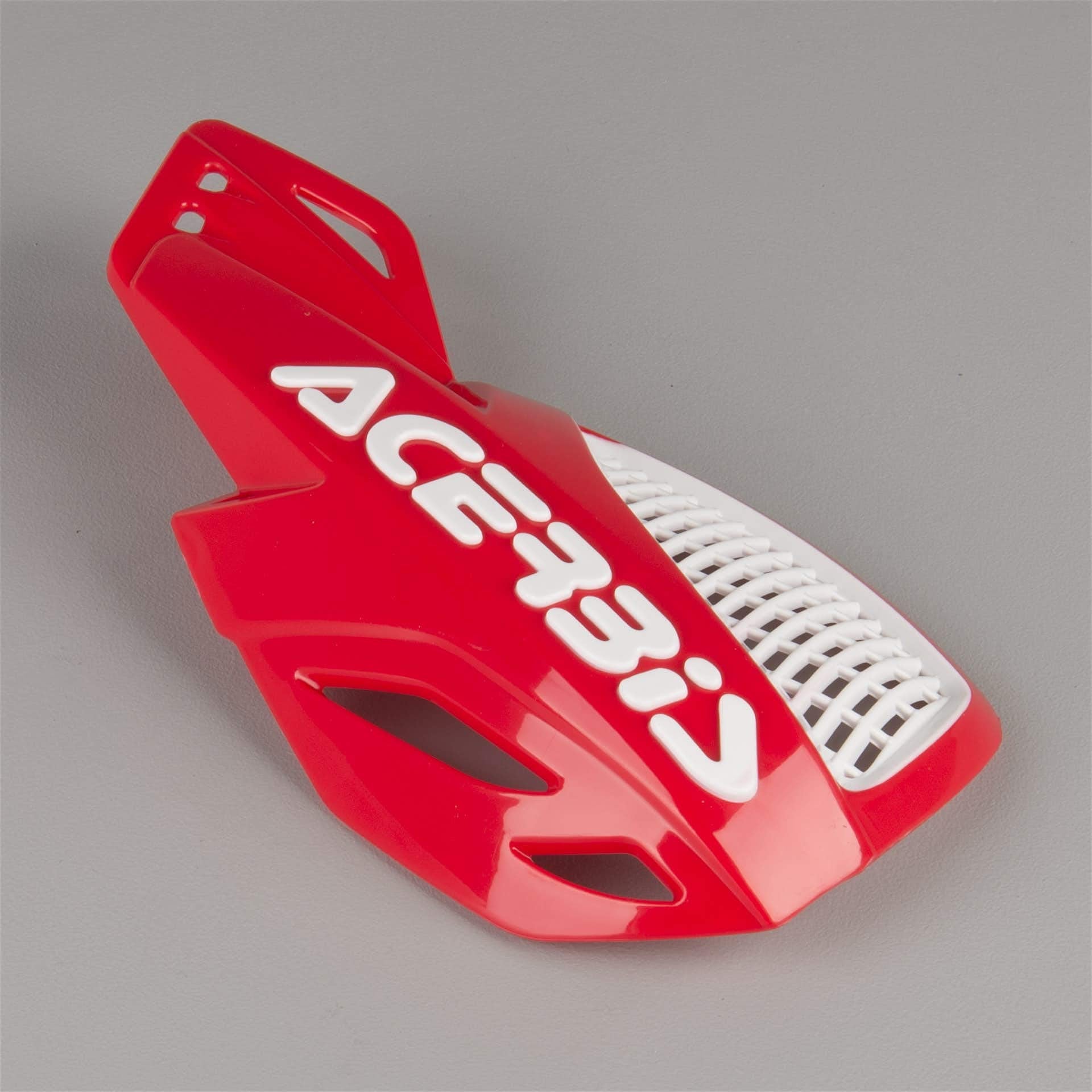 Acerbis Uniko Mx Vented Handguards (Red/White)