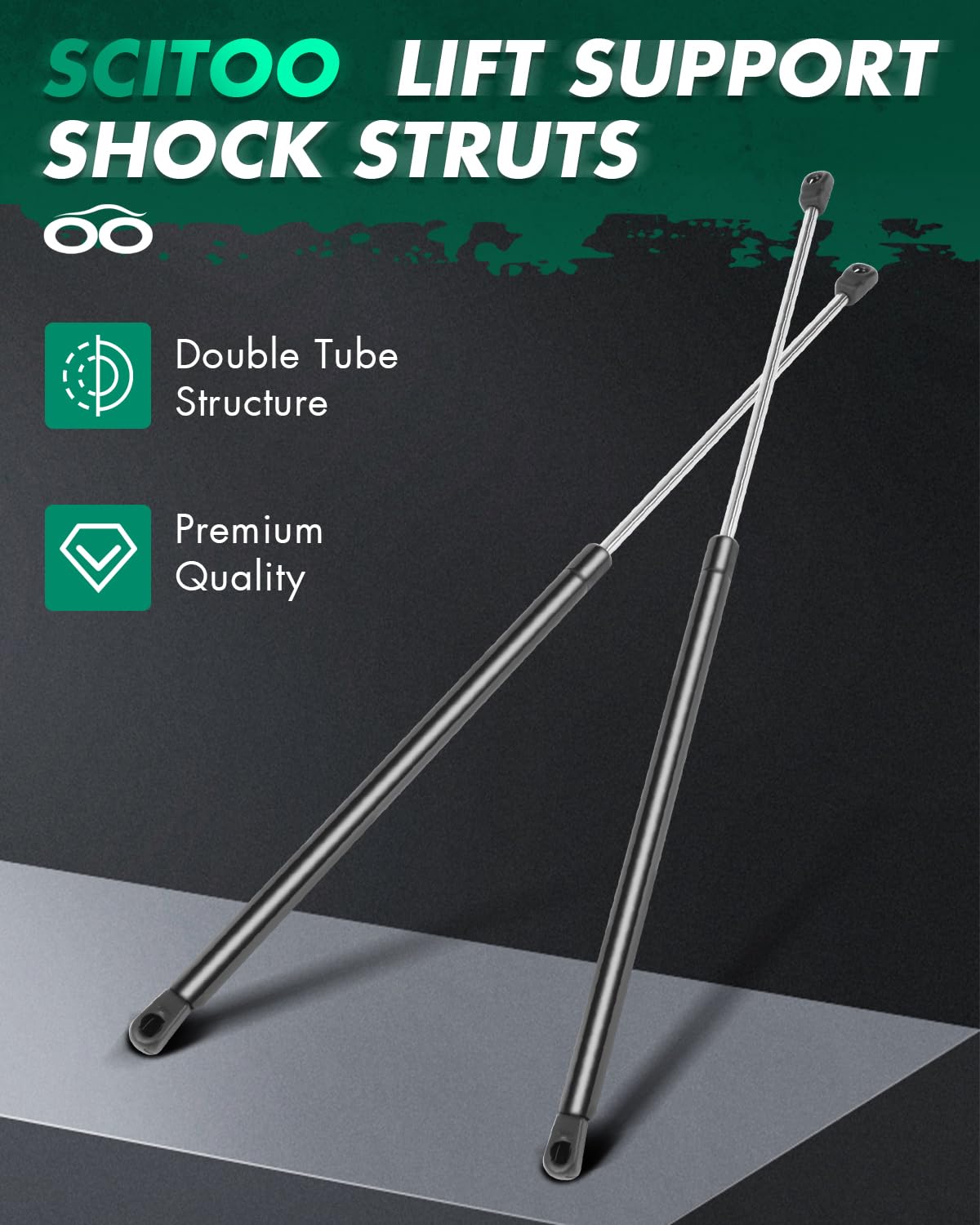 Scitoo 6665 27.17Inch Lift Supports Fit For Honda Cr-V 2012-2016 Rear Left And Right Liftgate Shock Struts 2Pcs