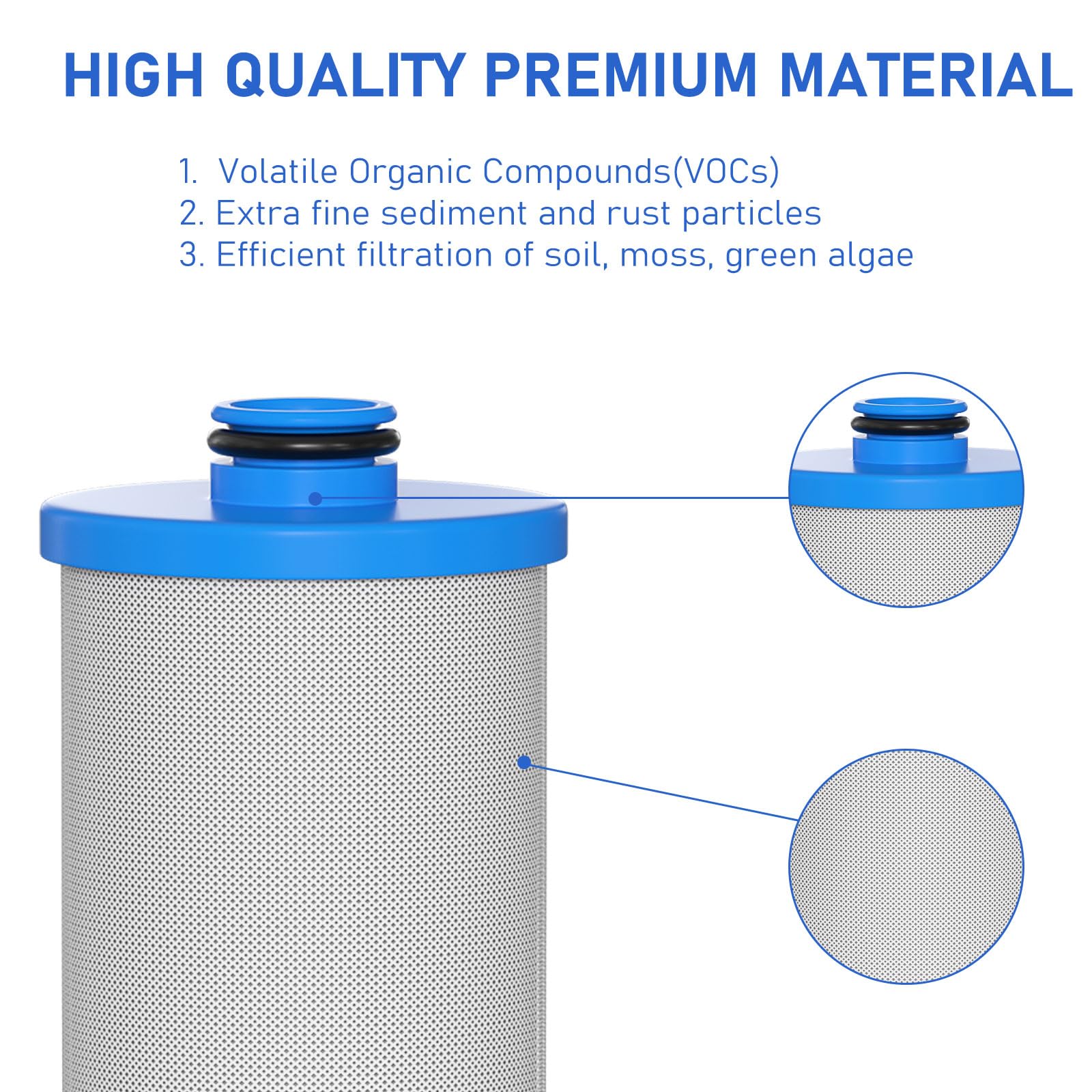 Vickmons KW1 RV Water Filter - High-Capacity Replacement Compatible with WaterPur KW1 Water Filter for Built-in RV Water Filtrat