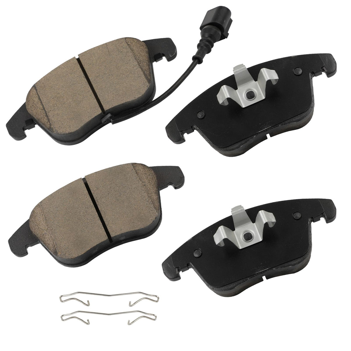 Cciyu D1375 Front Ceramic Disc Brake Pads Set W/Hardware Fit For Audi For A3/For A3 Quattro,For Volkswagen For Cc/For Clasico/Fo