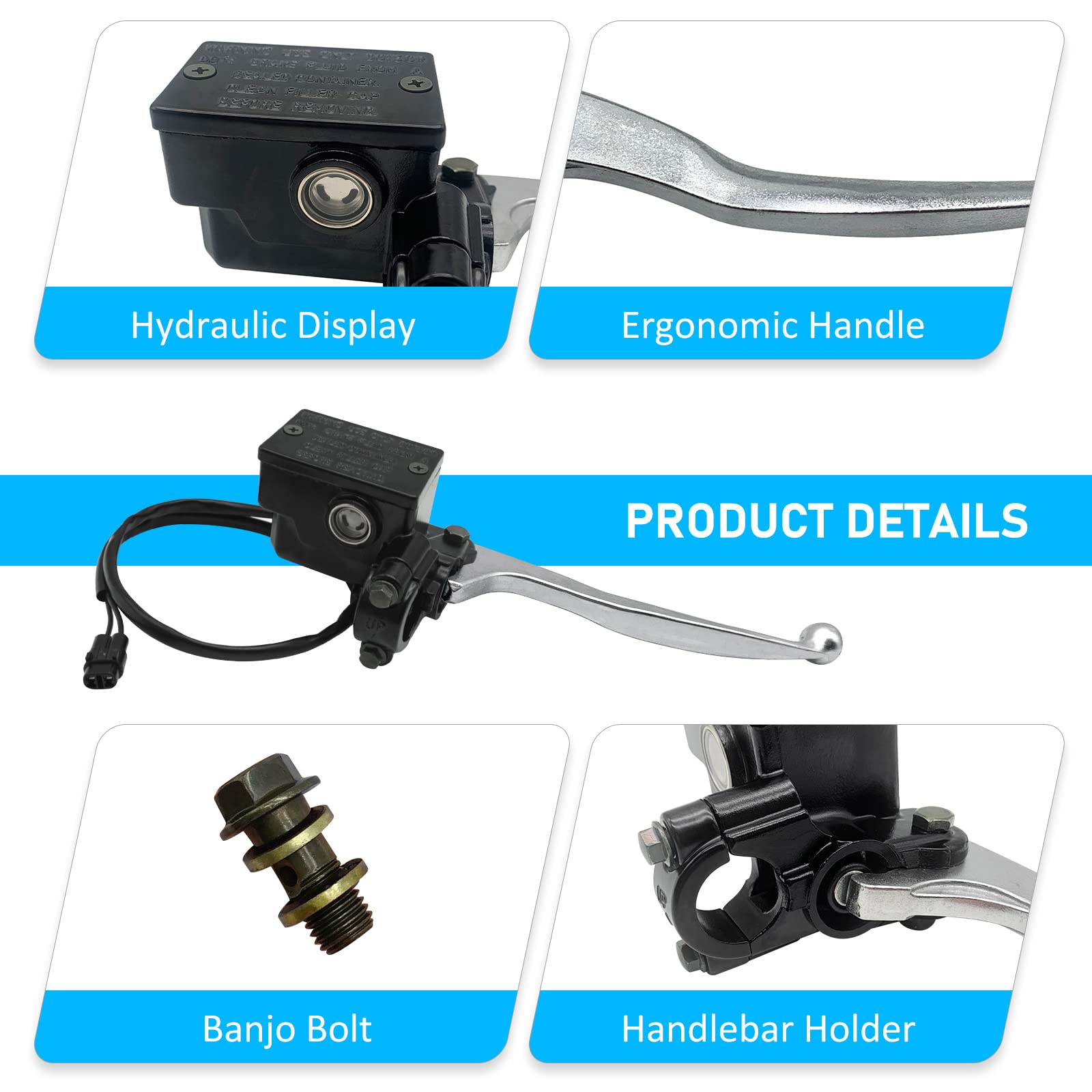 Front Right Brake Master Cylinder For Yamaha 2002-2011 Bear Tracker 250 Big Bear 250 400 Bruin 250 350 Grizzly 350 400 450 660 K