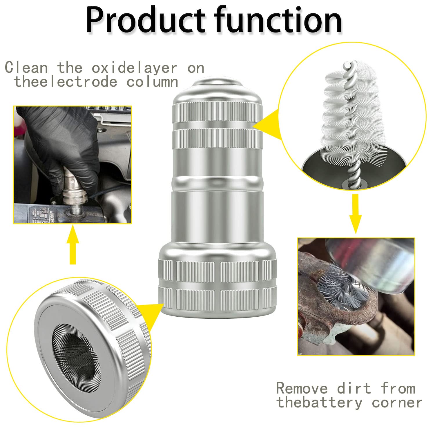 Tworider 12 pcs Battery terminal cleaner tool kit, battery brush, Wash Cleaning Battery Wire Brush Post Battery Cable Cleaner Di