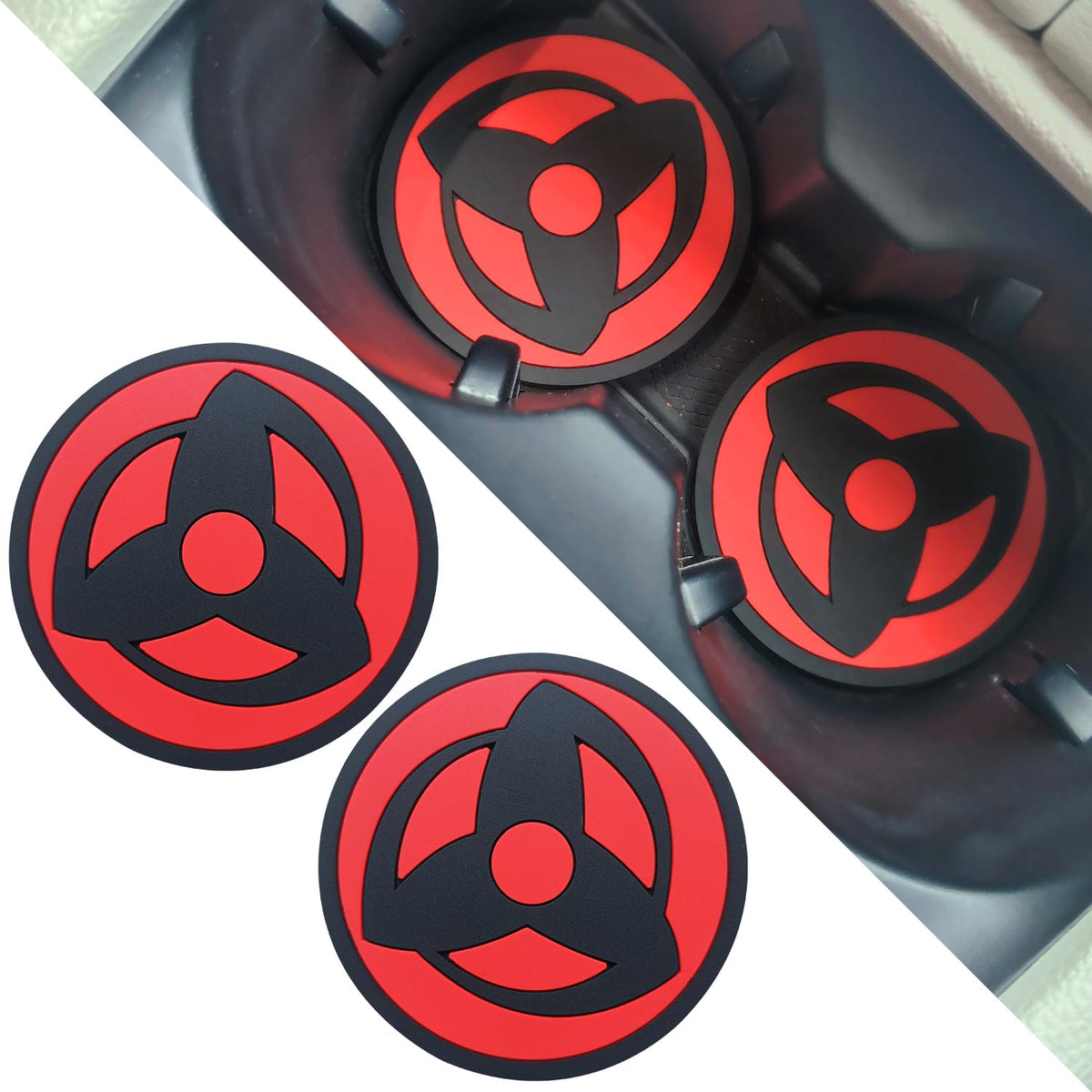 Amohoma Car Cup Holder Coasters Pvc Universal Suv, Truck Car Interior Accessories Non-Slip Dust Proof Waterproof Car Cup Coaster