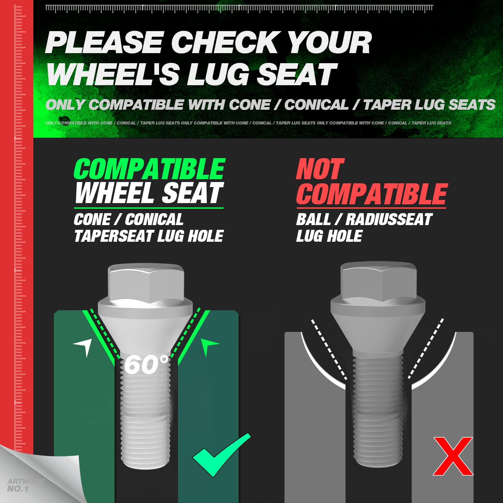 Sucoso 20Pcs M14X1.25 Lug Bolts For 328I I3 335I I8 M2 M3 M4 M5 F80 F10 F30 X2 X4 X6 Mini,45Mm Shank Length Tuner Conical Seat A