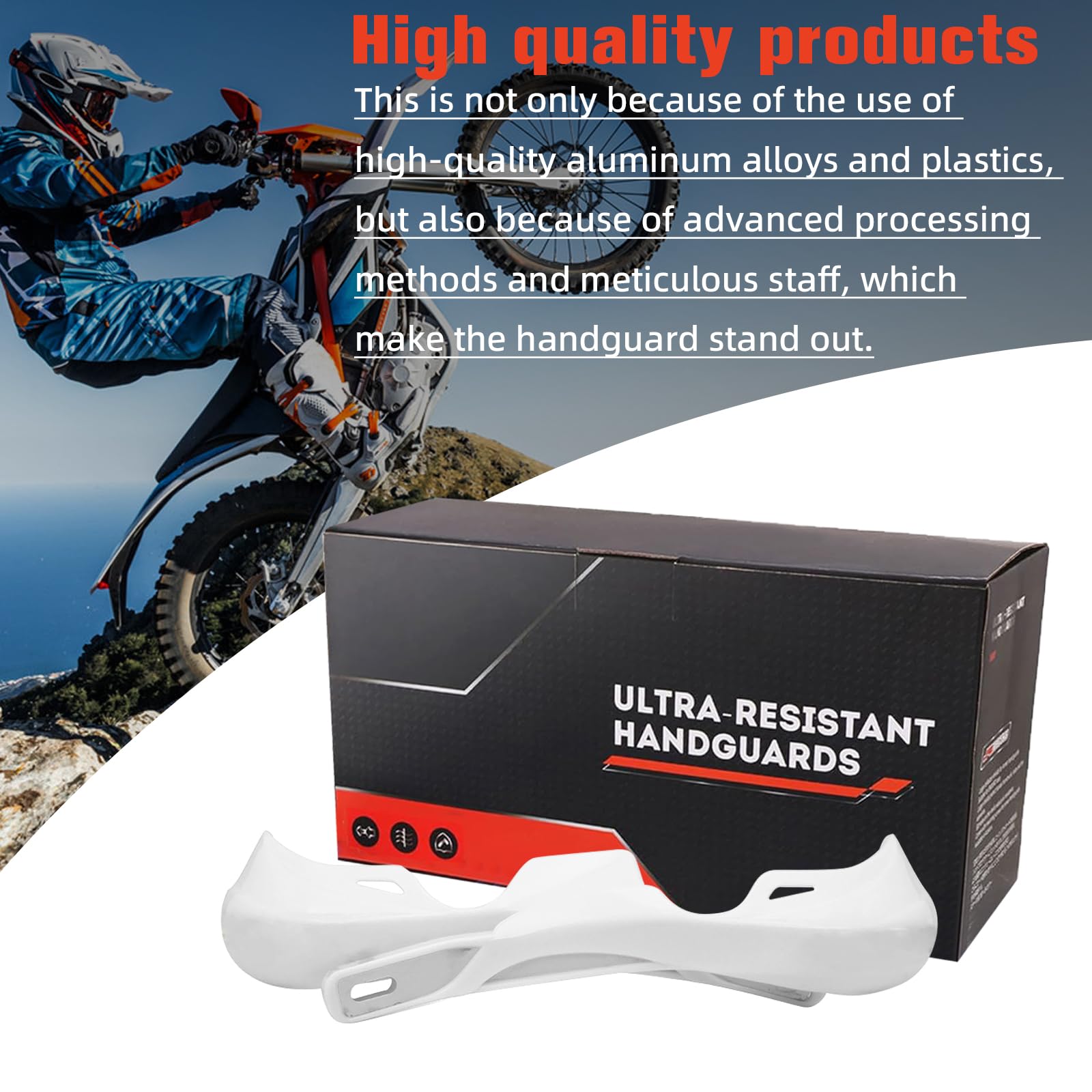 Jfg Racing Dirt Bike Handguards,7/8'' And 1 1/8'' Handlebar Dirtbike Hand Guards Accessories Universal For Motorcycle Snowmobile