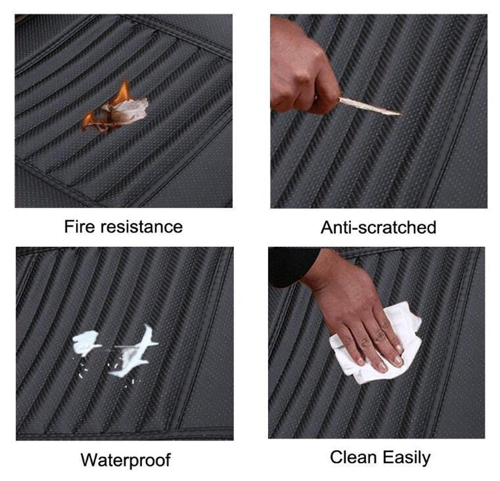 Edealyn Universal Car Seat Cover Pu Leather Car Seat Cushion Driver Seat Cover With Backrest - Car Front Seat Protector Fits 95%