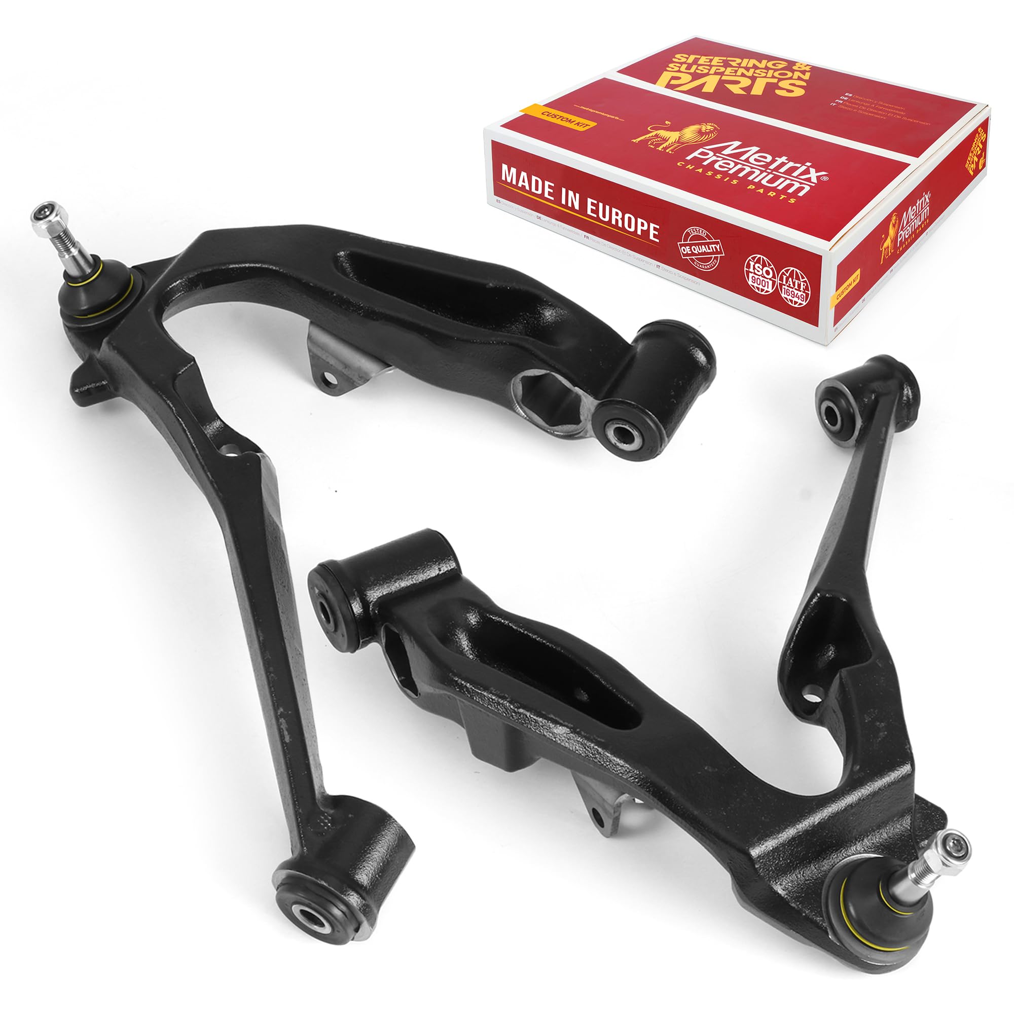 Metrix Premium Chassis Parts - Front Left & Right Lower Control Arm W Ball Joint & Bushing Assembly Kit Fits 01-06 Chevrolet Silverado 3500, 99-00 Gmc Sierra 2500 4Wd, Rk621356, Rk621355