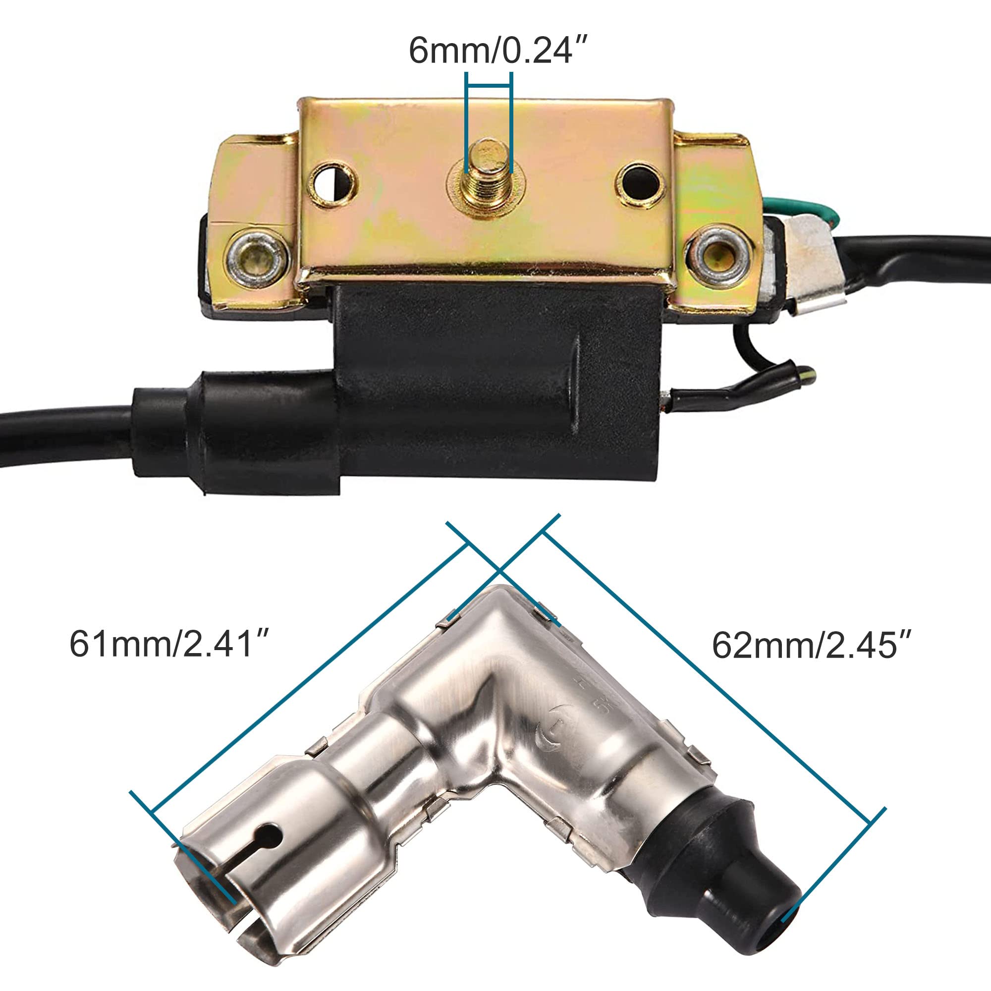 Goofit 90Ignition Coil With Shield For 50Cc 70Cc 90Cc 110Cc 125Cc Atv Dirt Bike Go Kart Pocket Bike