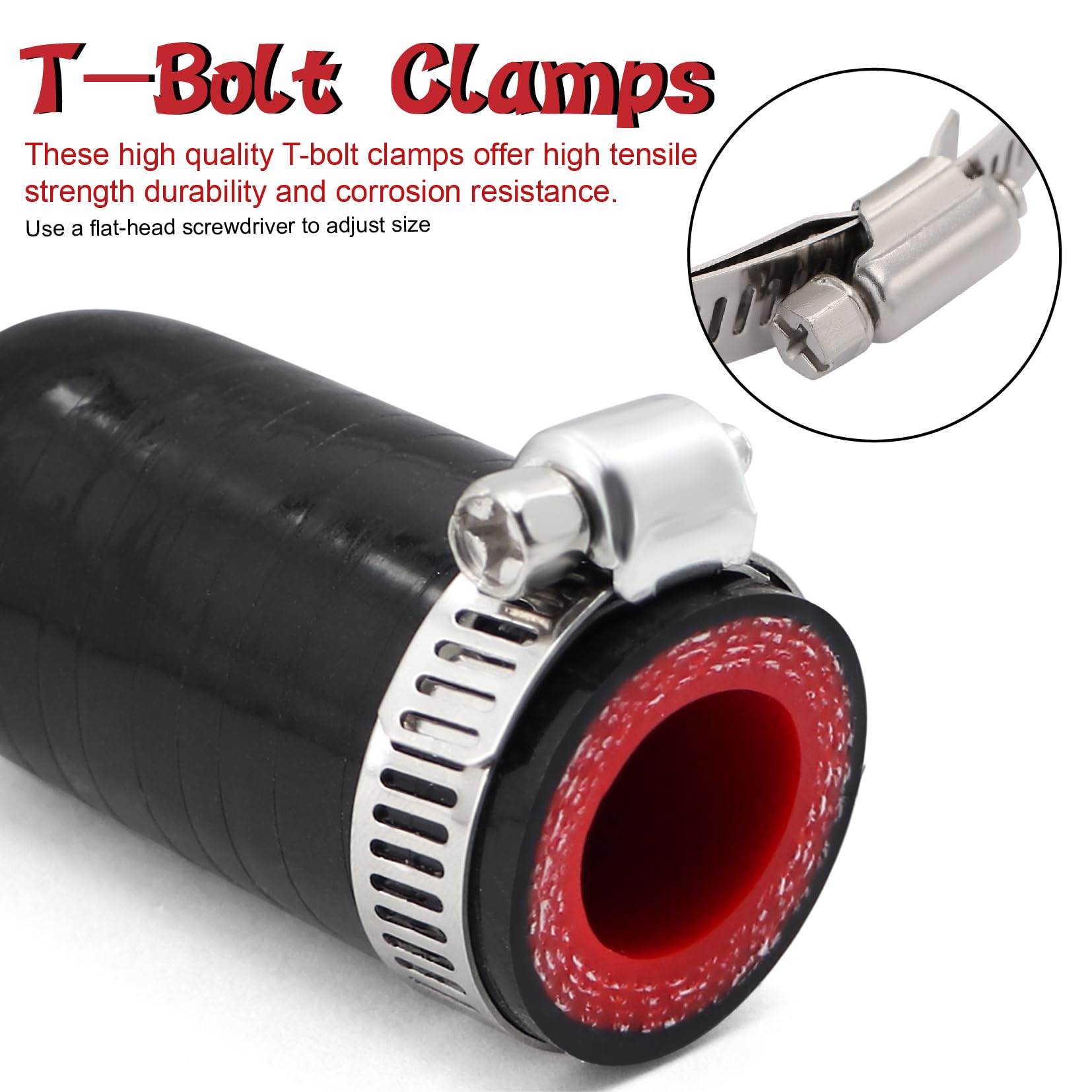 High Temperature 4-Ply Reinforced Silicone Hose Cap ID 5/8 Inch(16mm) Hose End Plug For Turbo Bypass Valve/Vacuum/Fix Leak/Throt