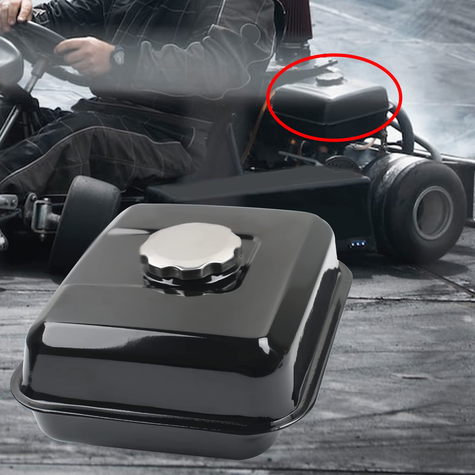 3L Gas Fuel Tank Kit, Replacement for Honda GX200 GX160 GX140 Engine, Harbor Freight Predator 196CC 212CC R210 Engine, Baja Warr