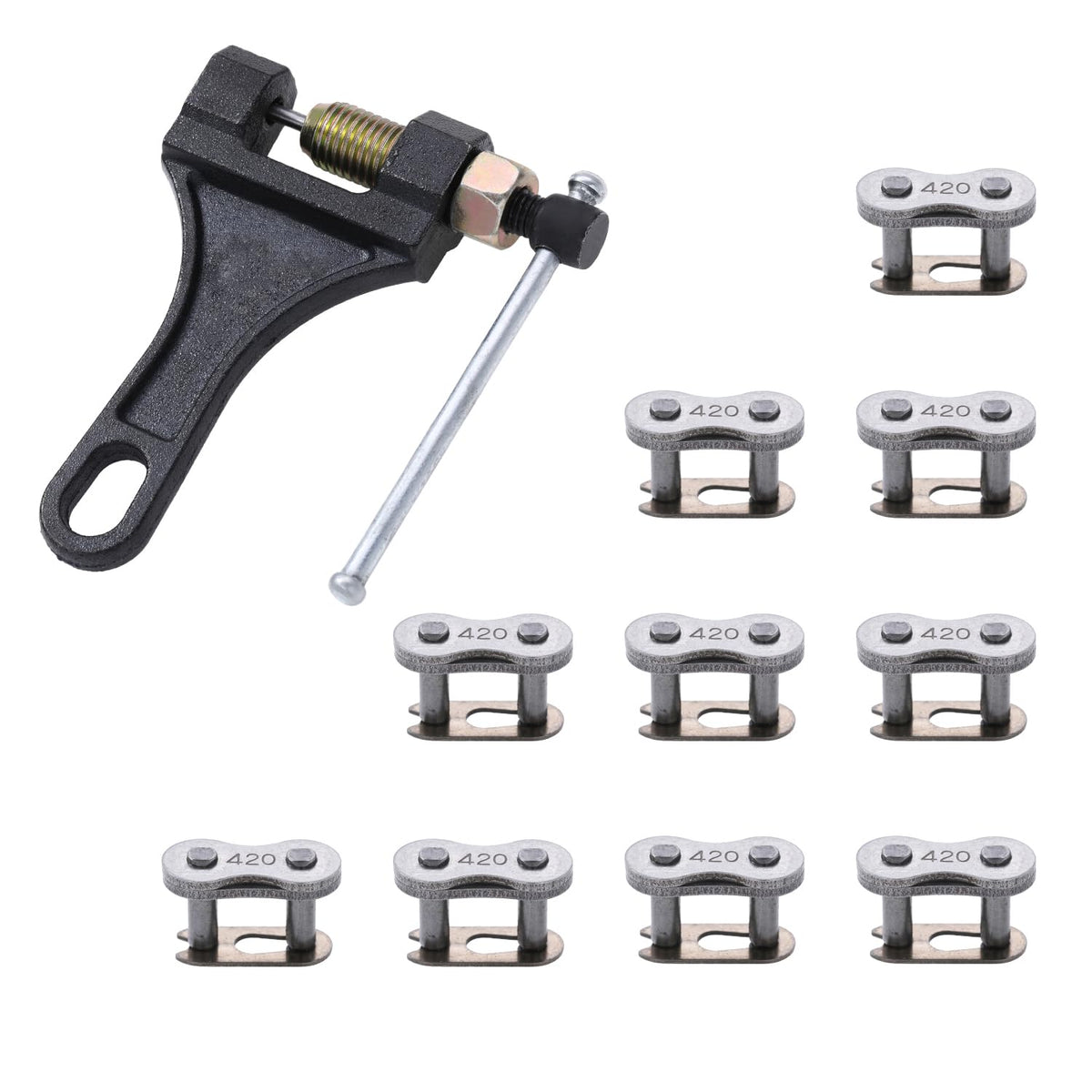 KAMIER 420 Chain Master Connect Link Breaker for Coleman CT200U BT200X Baja 196 212cc Mini Bike Go Kart TaoTao Coolster Ice Bear