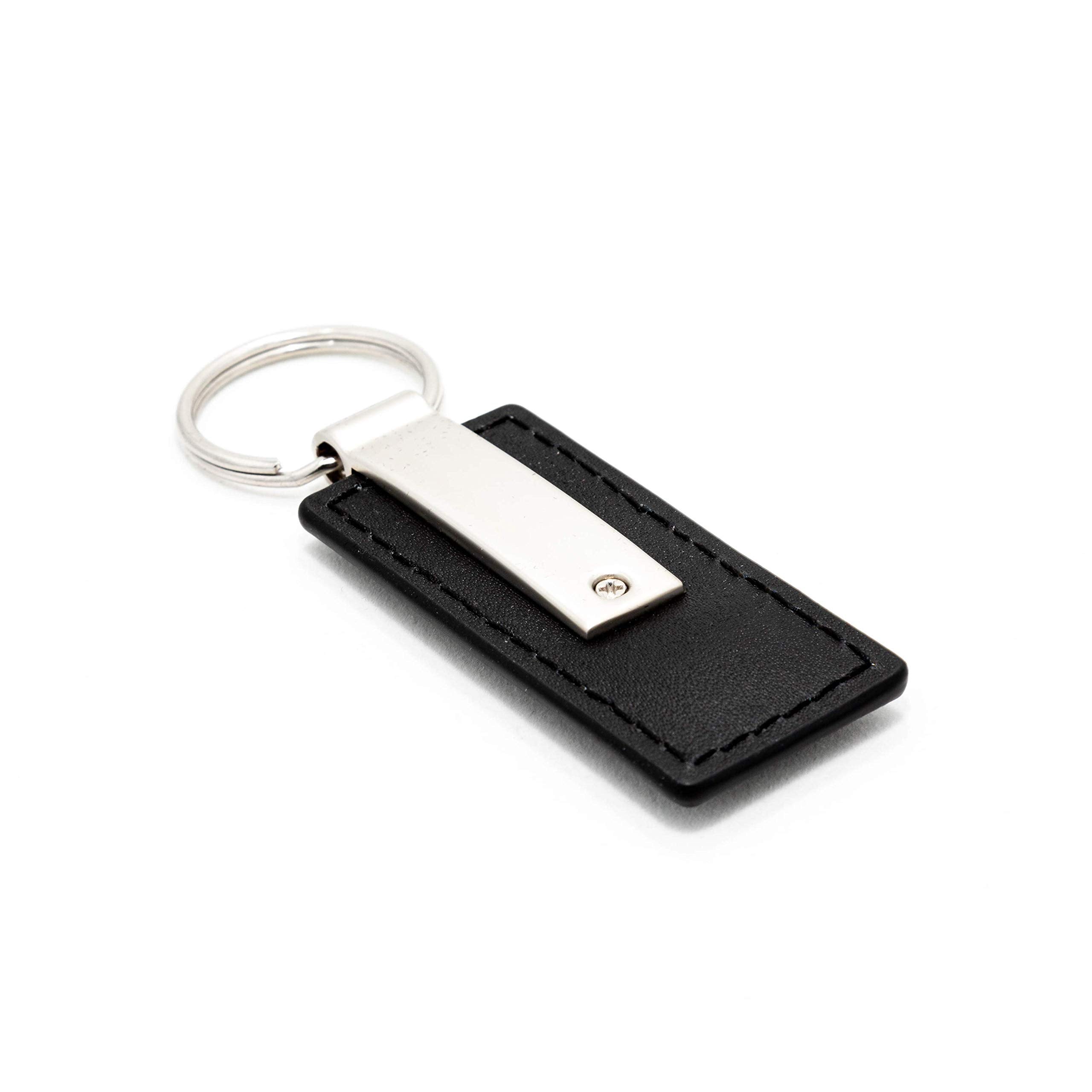 Au-Tomotive Gold, Inc. Officially Licensed Black Leather Key Chain For Lincoln