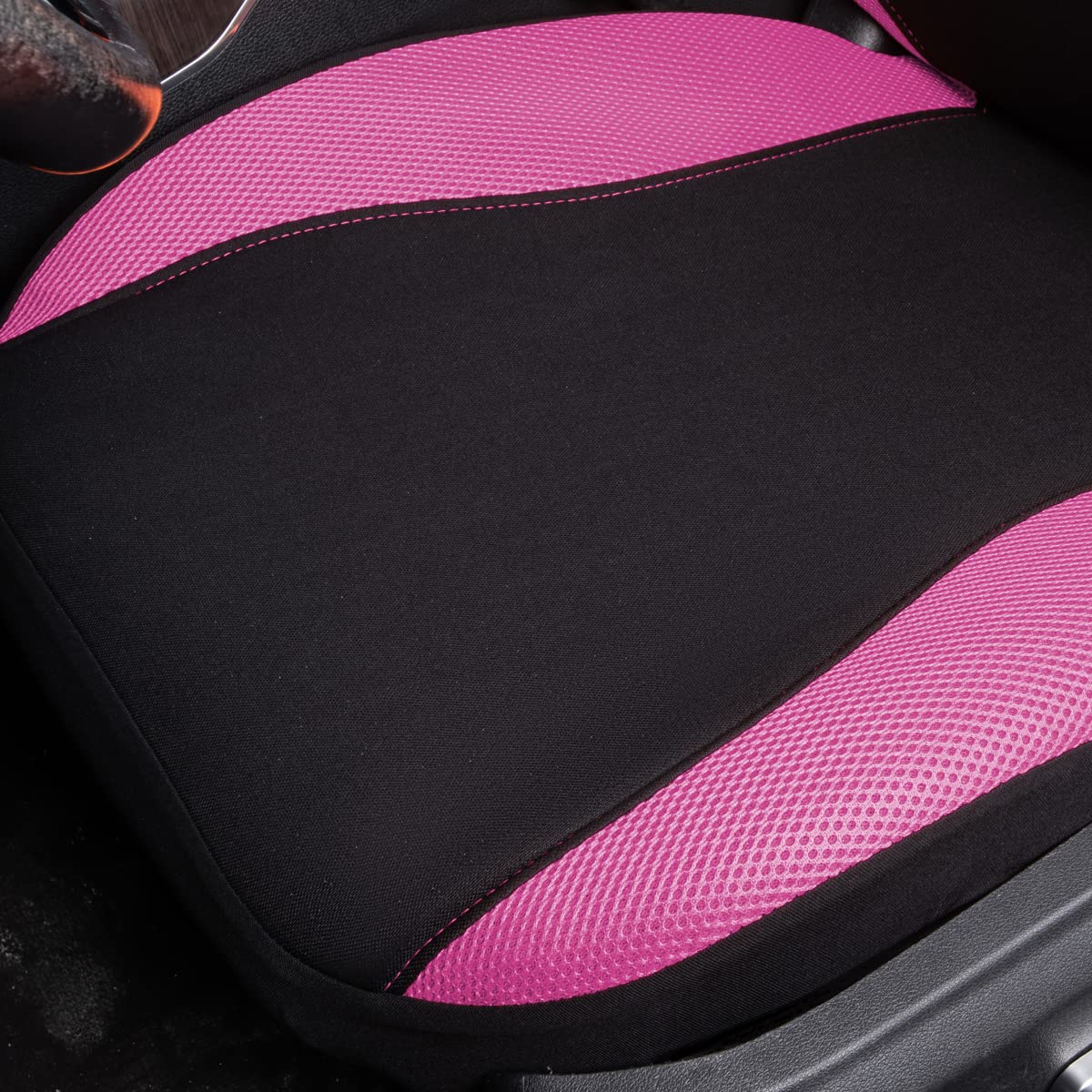 Flying Banner Butterfly Car Seat Covers Ful Set Fashion Universal Lady Woman Female Rear Bench Split Colorized (Full Set, Pink)