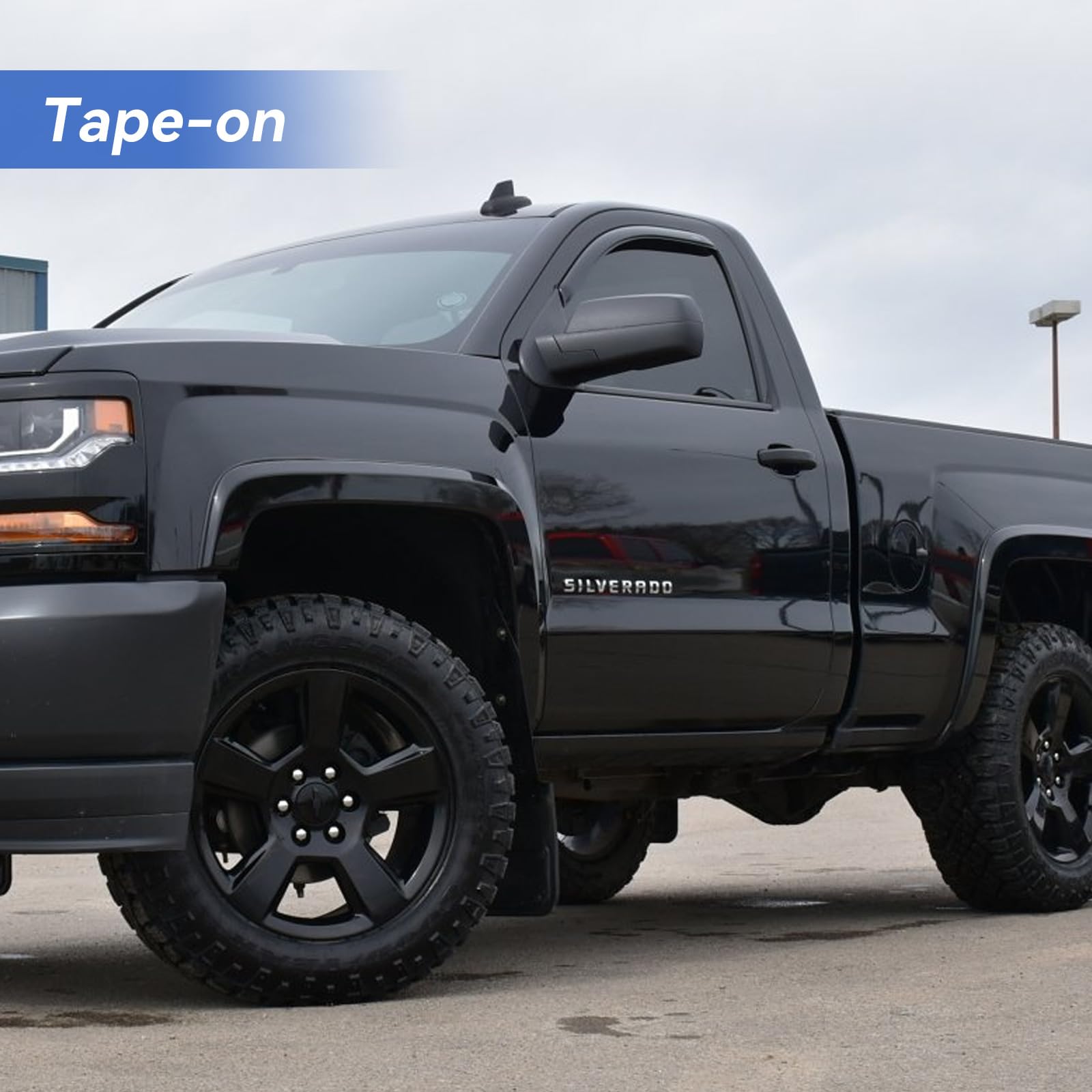 Window Visors Rain Guards For 2014-2018 Chevy Silverado/Gmc Sierra 1500 Regular Cab, Out-Channel Window Vent Wind Deflectors Vis