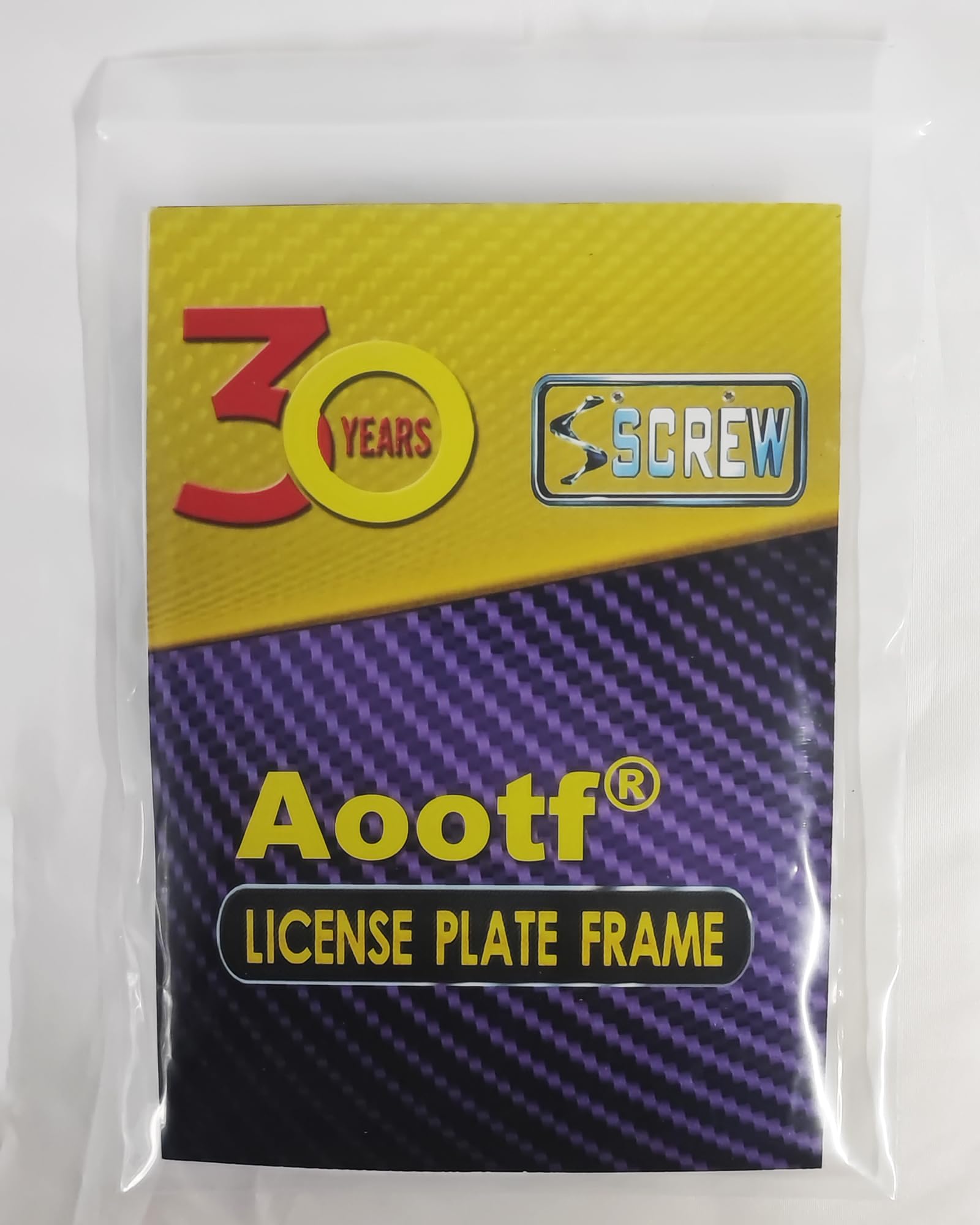 Aootf Stainless Steel License Plate Screws -30Pc Star Anti Theft Screw Torx Head Security Tamper Resistant Self Tapping License Plate Bolt License Plate Frame Fastener, Black Caps,Anti-Rattle Pad