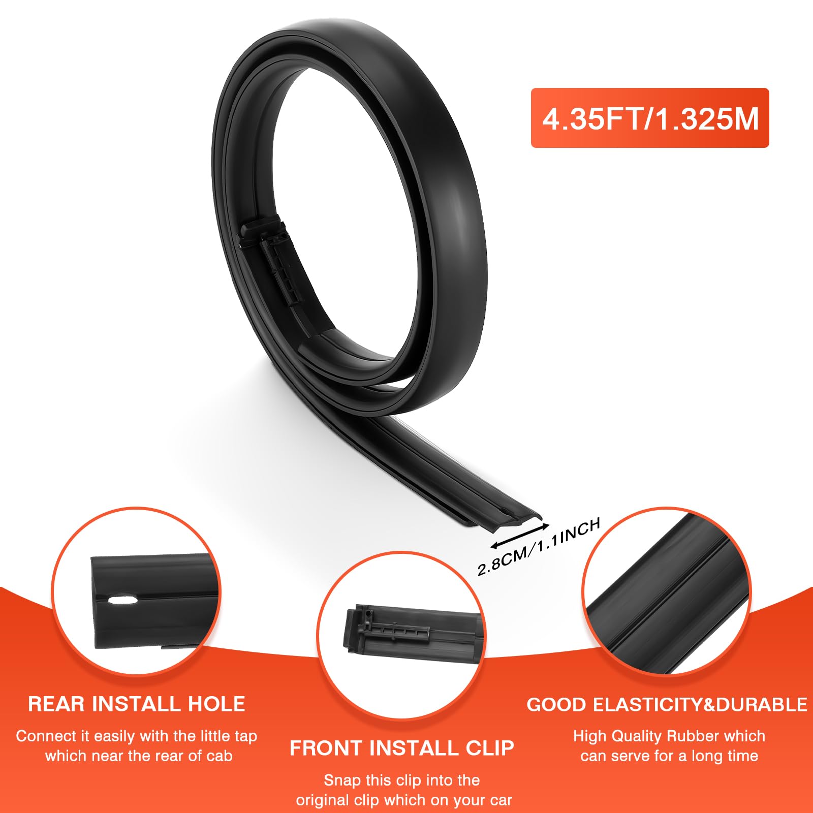 ACLONG Roof Molding Drip Weatherstrip Car Roof Moulding Trim Seal Kit Fit for Toyota Tundra Double Cab 2007-2020 Replaces 75551-