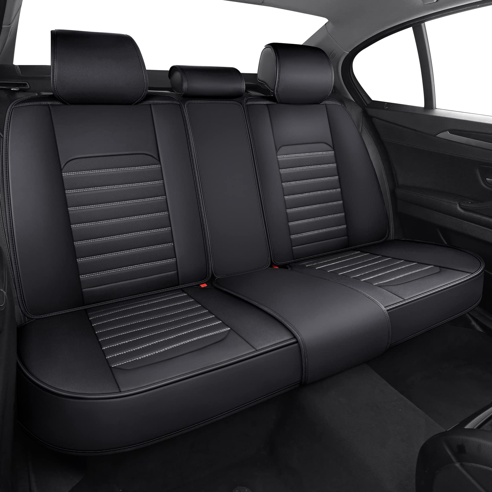 Aierxuan Leather Car Seat Covers Waterproof Universal Fit for Honda Hyundai Sonata Kona Accent Ford Fiesta Focus Buick Encore Ma