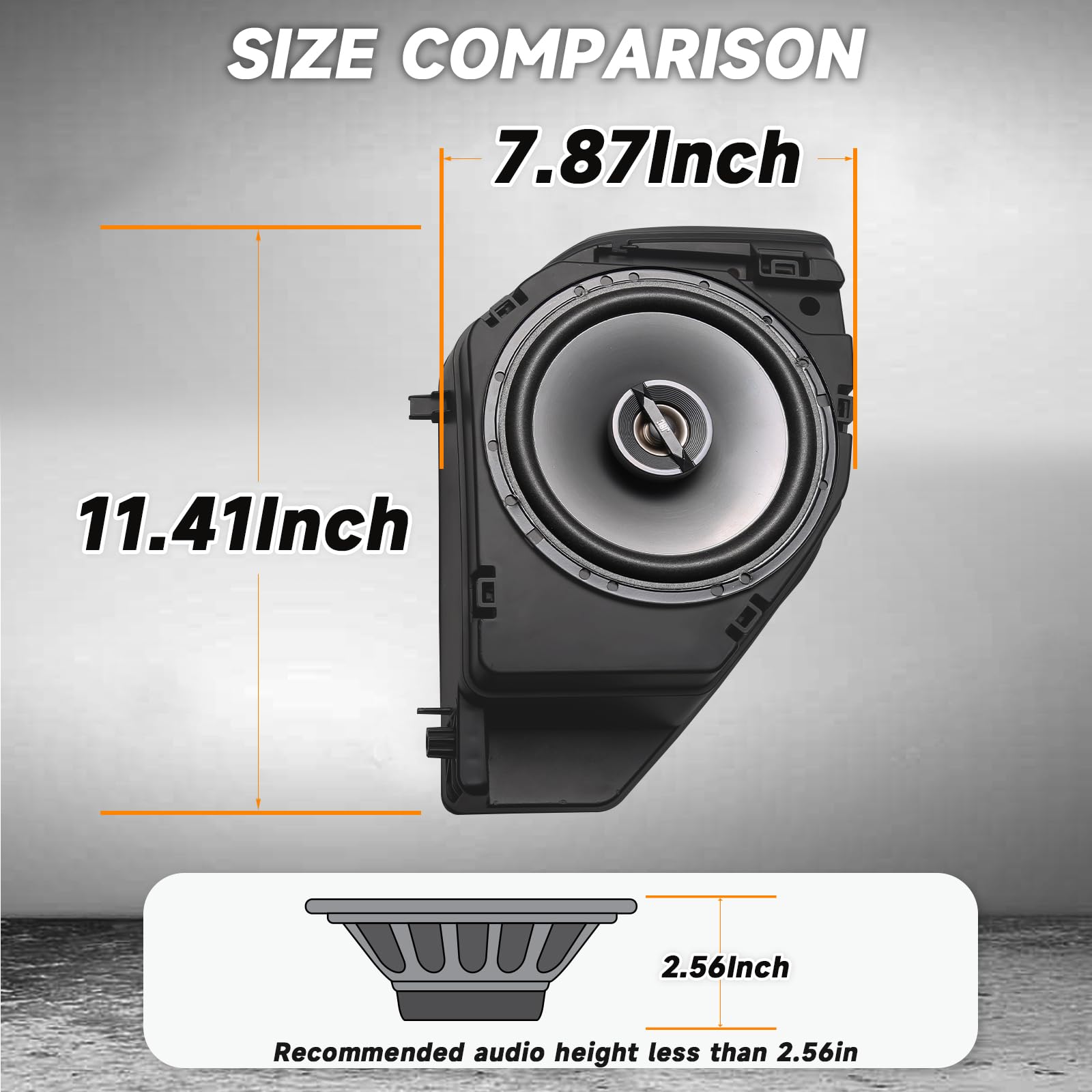 Mabett 6.5" Rear Speaker Pods for Ford Bronco 4-Door 2021-2024, Black ABS Interior Accessories