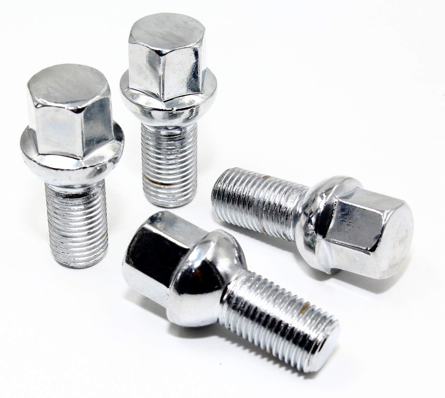 Set Of 20 Veritek 14X1.5Mm Chrome 24Mm Thread Length 17Mm Hex R12 Ball Seat Wheel Lug Bolts For Mercedes C Cls E Slc Class Facto