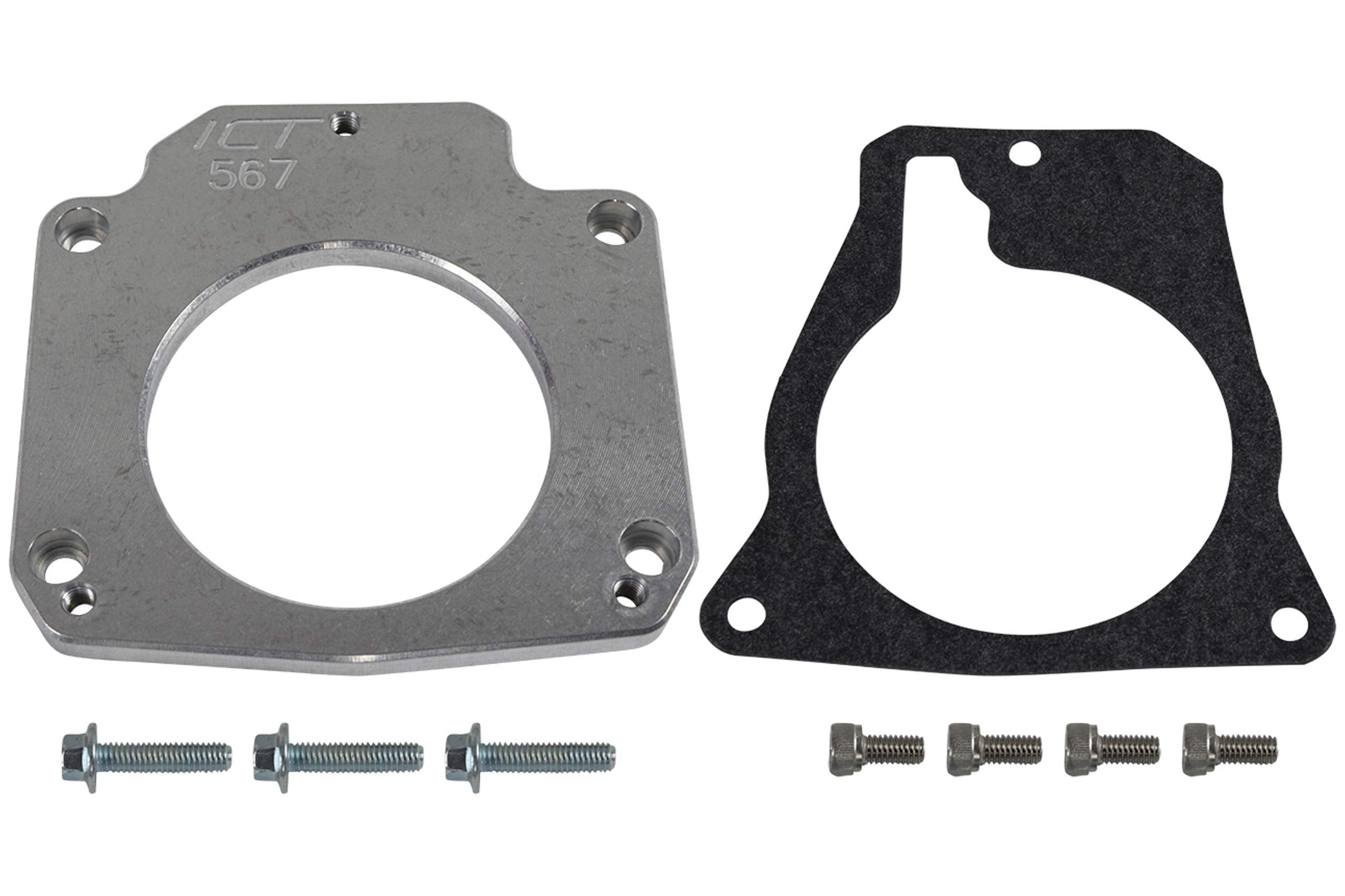 Ict Billet Ls Drive By Wire Throttle Body Adapter / Ls3 4 Bolt Intake To Ls1 3 Bolt Tb Dbw Ls2 Lh6 L92 L76 Ly2 Ly5 Ly6 Lc9 Lfa L