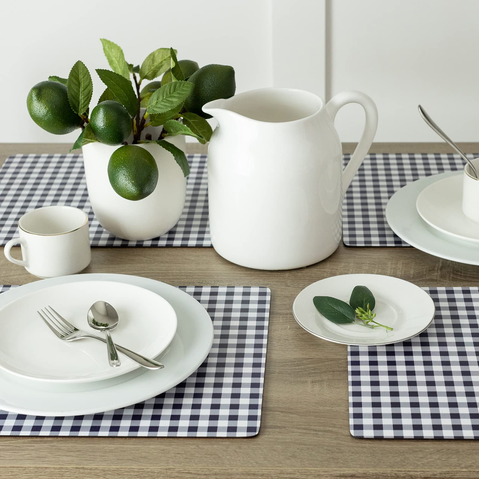 Benson Mills Cork Placemats Set Of 4, Thick Cork Place Mats For Kitchen And Dining Tables, Easy Clean Table Mats (12'' X 16'' Re