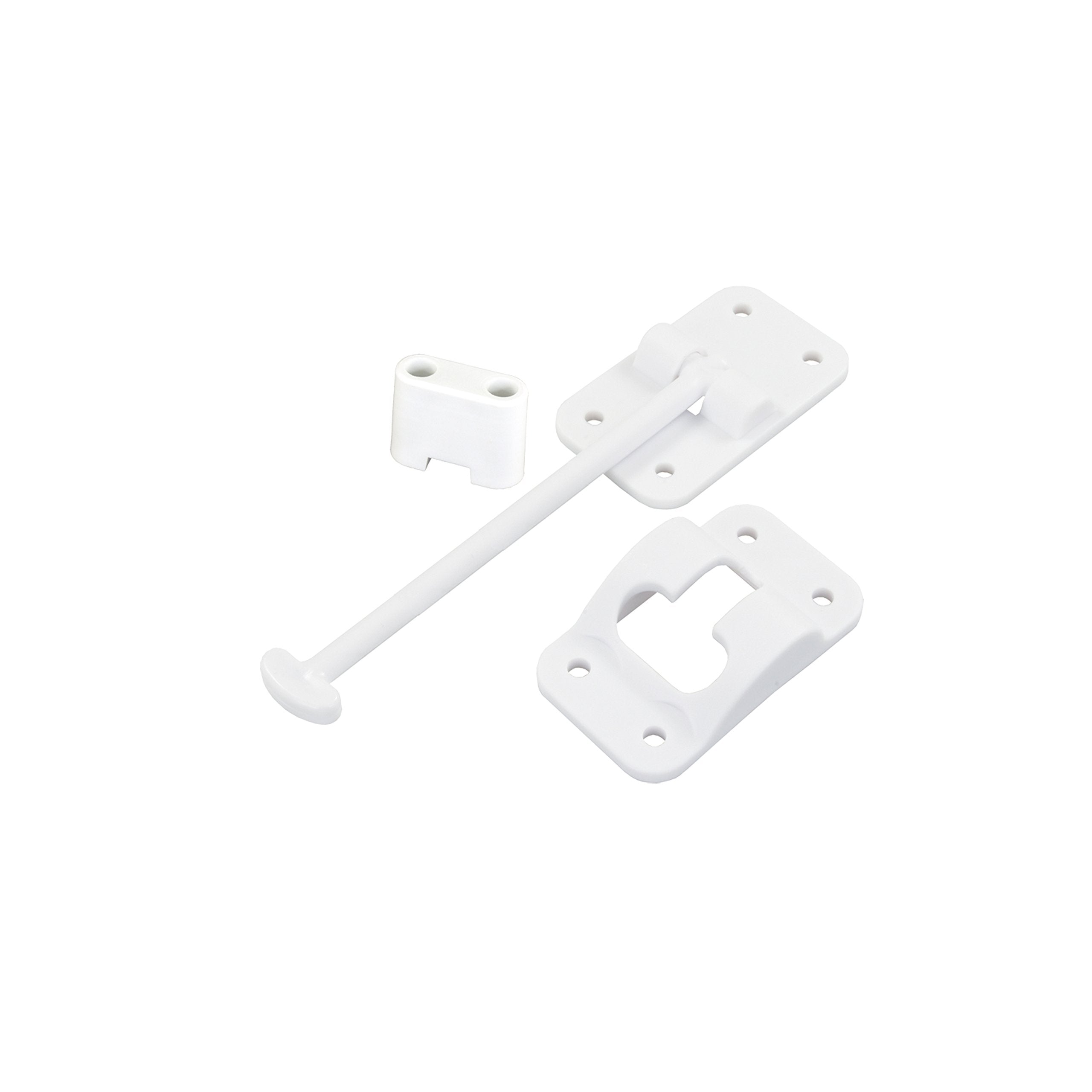 Jr Products 10444B Polar White 6 T-Style Door Holder With Bumper