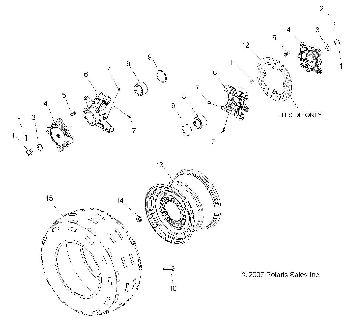 Polaris Atv Hub, Rear, Genuine Oem Part 5135546, Qty 1