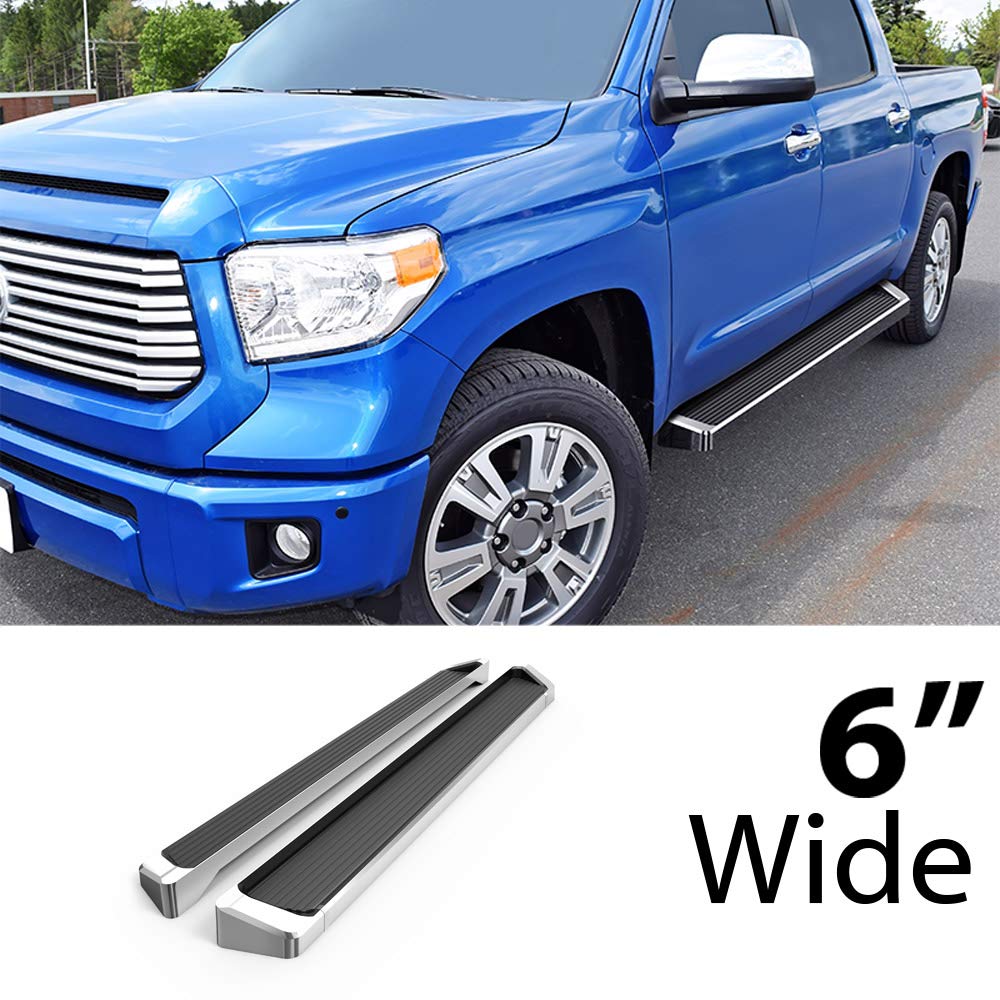 Aps Black Running Boards Style Compatible With Toyota Tundra 2007-2021 Crewmax (Nerf Bars Side Steps Side Bars)