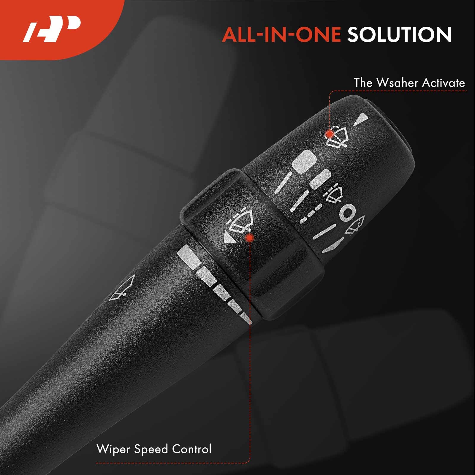 A-Premium Front Windshield Wiper And Washer Switch Lever Compatible With Chevy Pontiac Saturn - 2005-2010 - Cobalt, Hhr, Malibu, G5, G6, Pursuit, Solstice, Aura, Sky