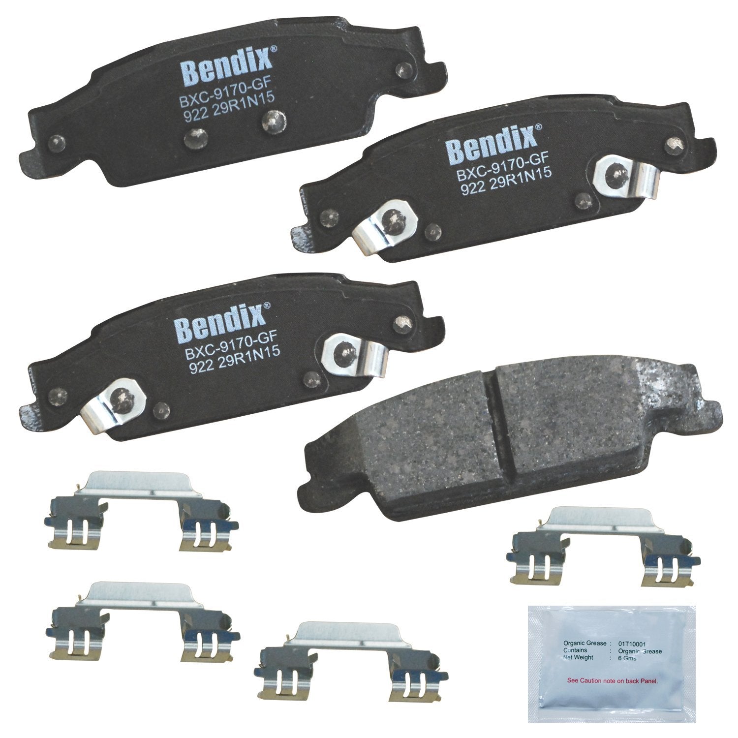 Bendix Priority1 Cfc922 Ceramic Rear Brake Pads For Cadillac Cts 2007-2003, Sts 2011-2005, Pontiac Grand Prix 2008-2005