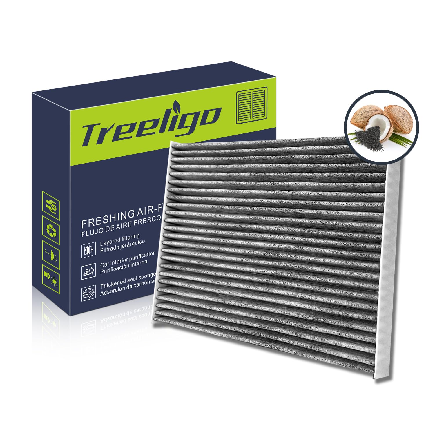 Treeligo Cf10550 Cabin Air Filter, Replacement For Nissan Rogue L4 2.5L 2008-2013 Rogue Select L4 2.5L 2014 2015, Sentra L4 2.0L